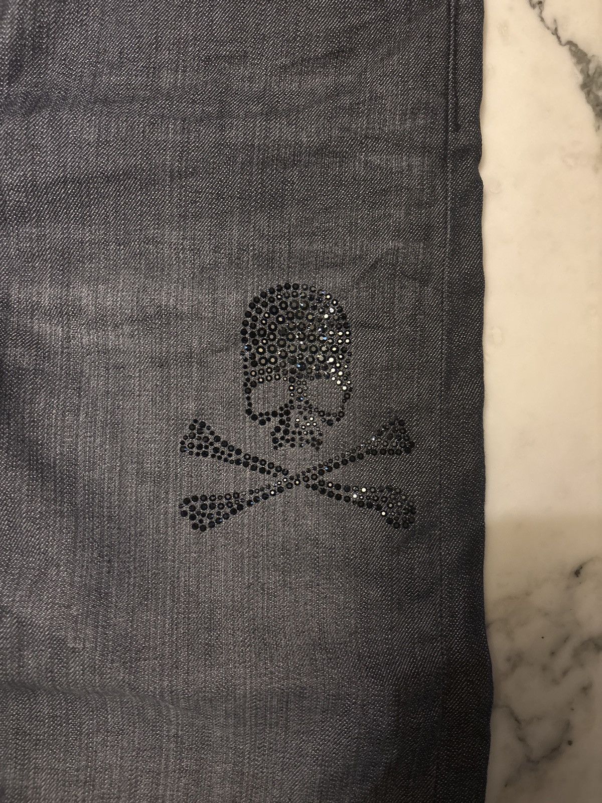 Roen Roen Swarovski Embellished Skull Denim Shorts Size US 30 / EU 46 - 5 Thumbnail