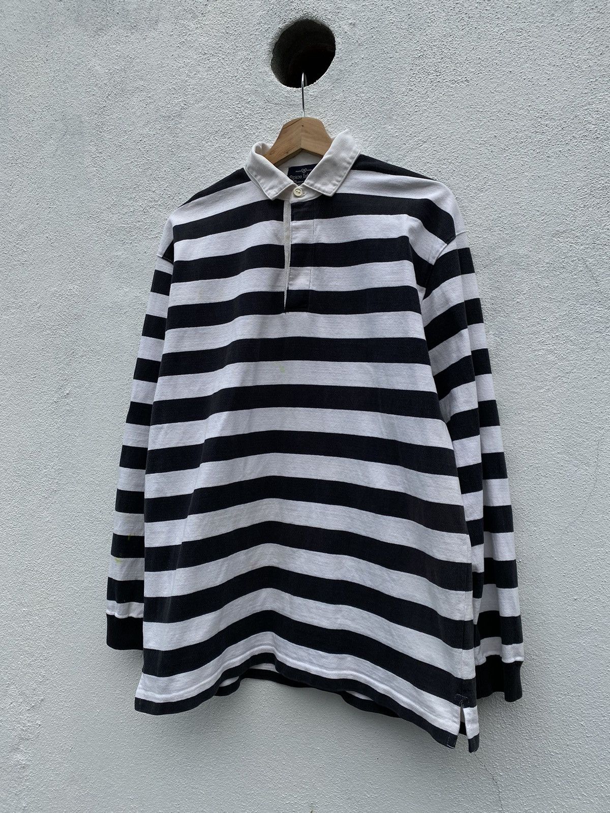 Designer × Polo Ralph Lauren × Vintage Vintage Stripe Spice Island Polo Rugby Long Sleeves Size US L / EU 52-54 / 3 - 3 Thumbnail
