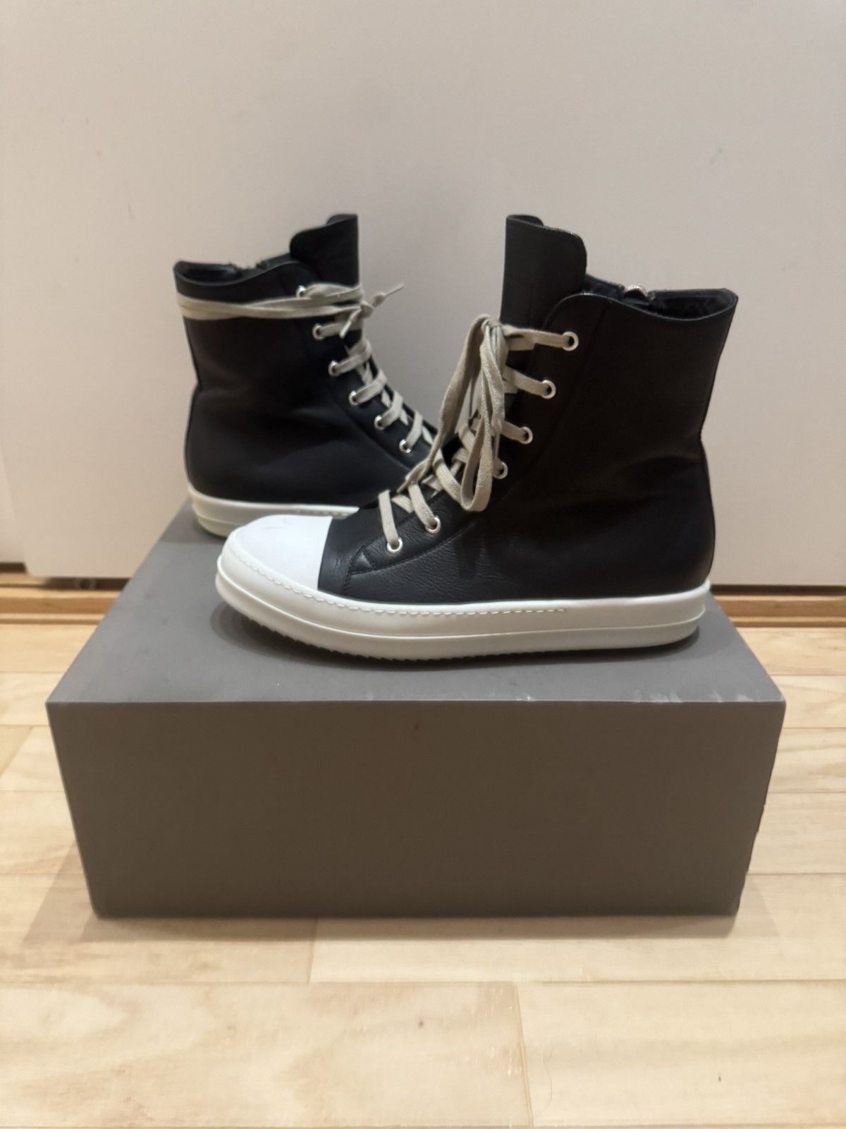 Rick Owens × Rick Owens Drkshdw Rick Owen Ramone 'Black/Milk
