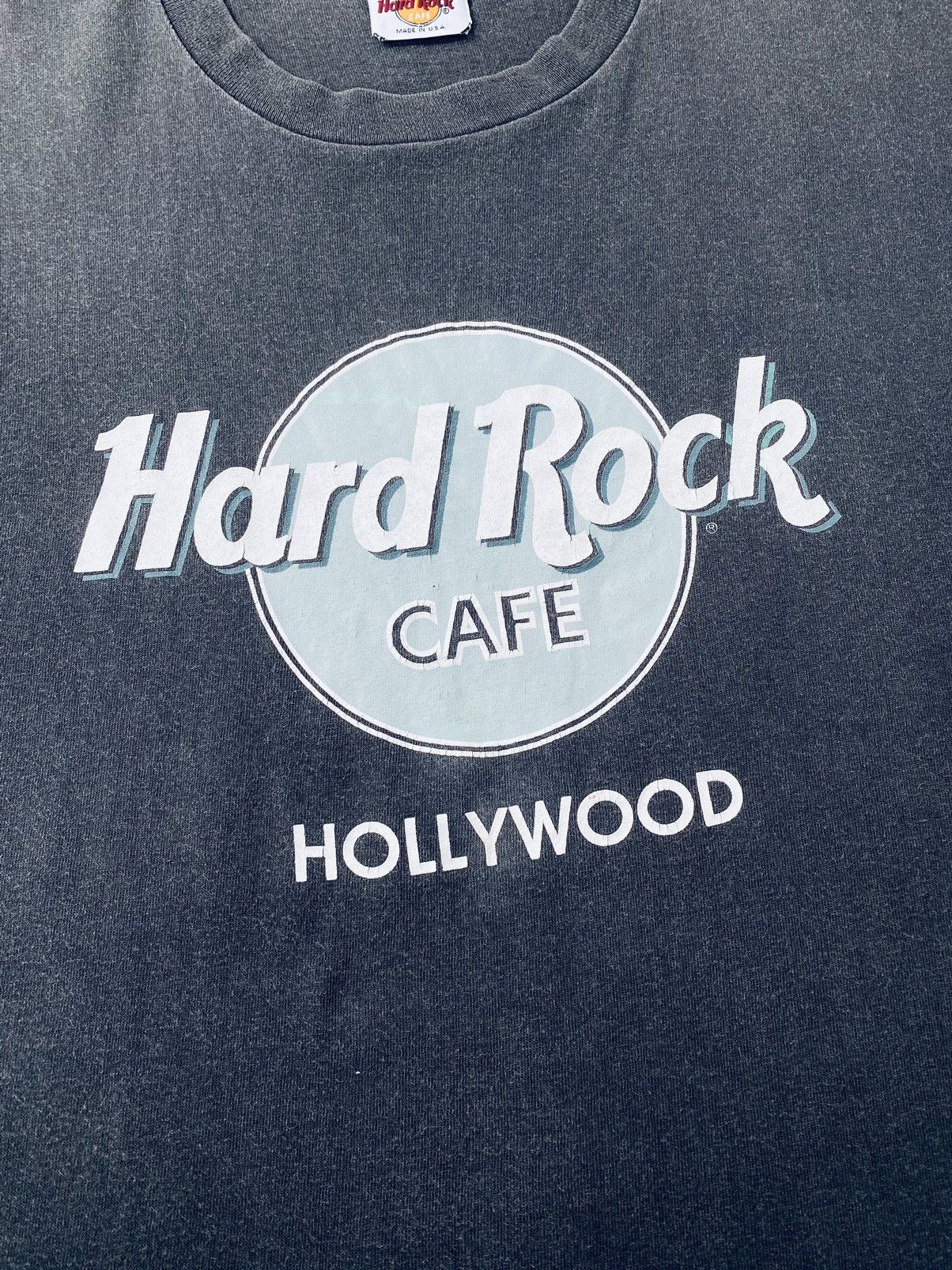Hard Rock Cafe Vintage 90s Hard Rock Hollywood Faded Tees Size US L / EU 52-54 / 3 - 3 Thumbnail
