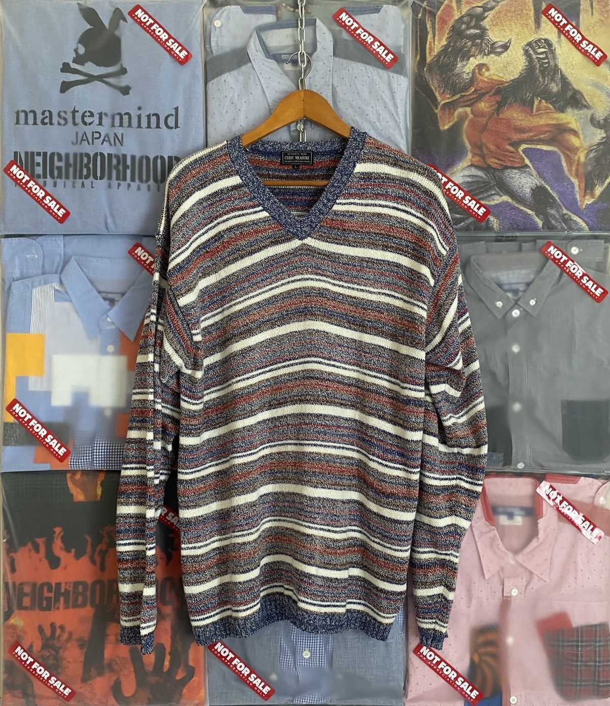 Japanese Brand Vintage Cubic Measure knitted Size US L / EU 52-54 / 3 - 1 Thumbnail