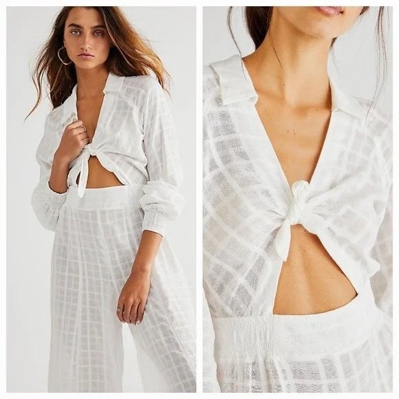 Free People Free People Ivory Martha Jumpsuit Size 26" / US 2 / IT 38 - 2 Thumbnail