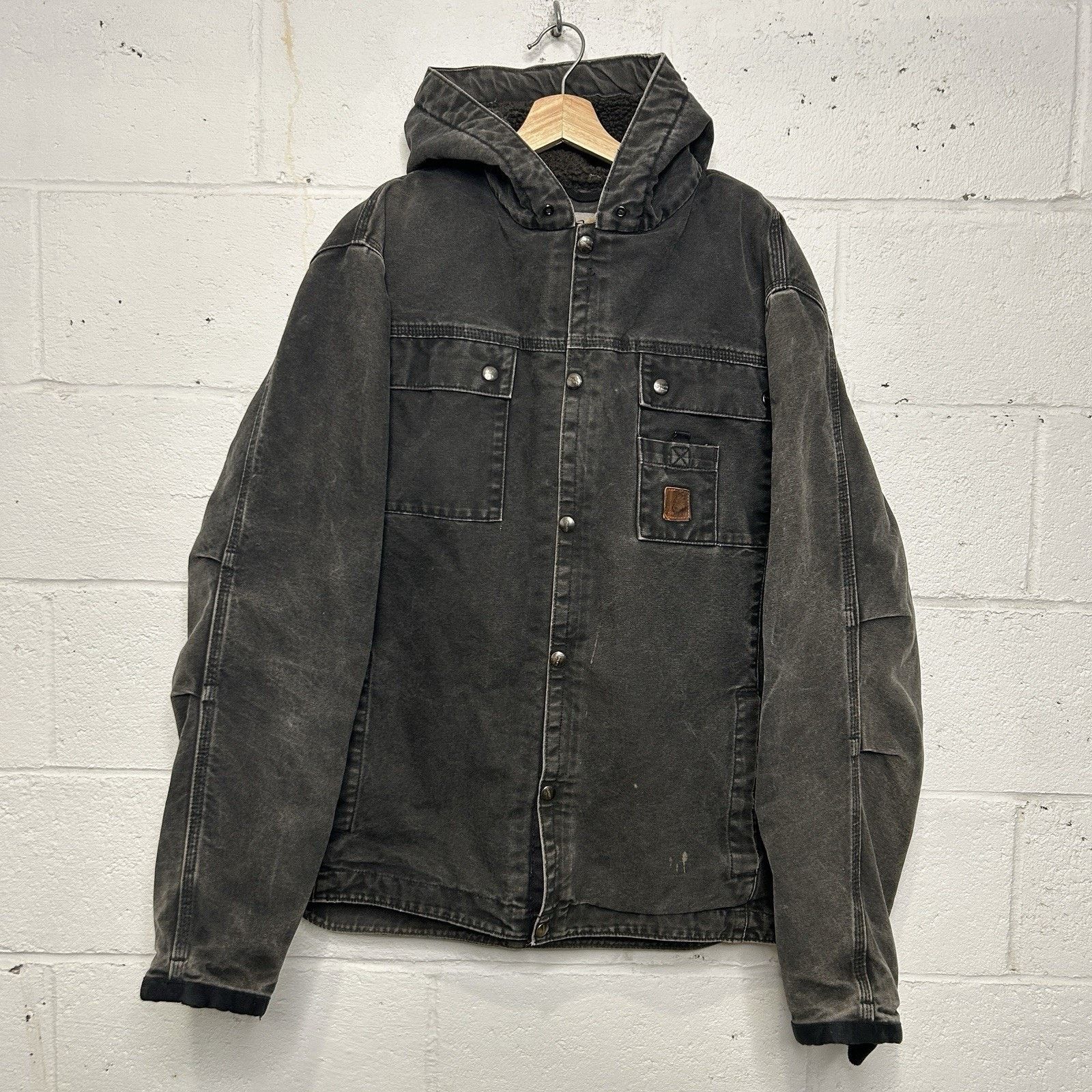 Carhartt Carhartt Sandstone Hooded Multi-Pocket Jacket “Black” J284 Size US L / EU 52-54 / 3 - 1 Thumbnail