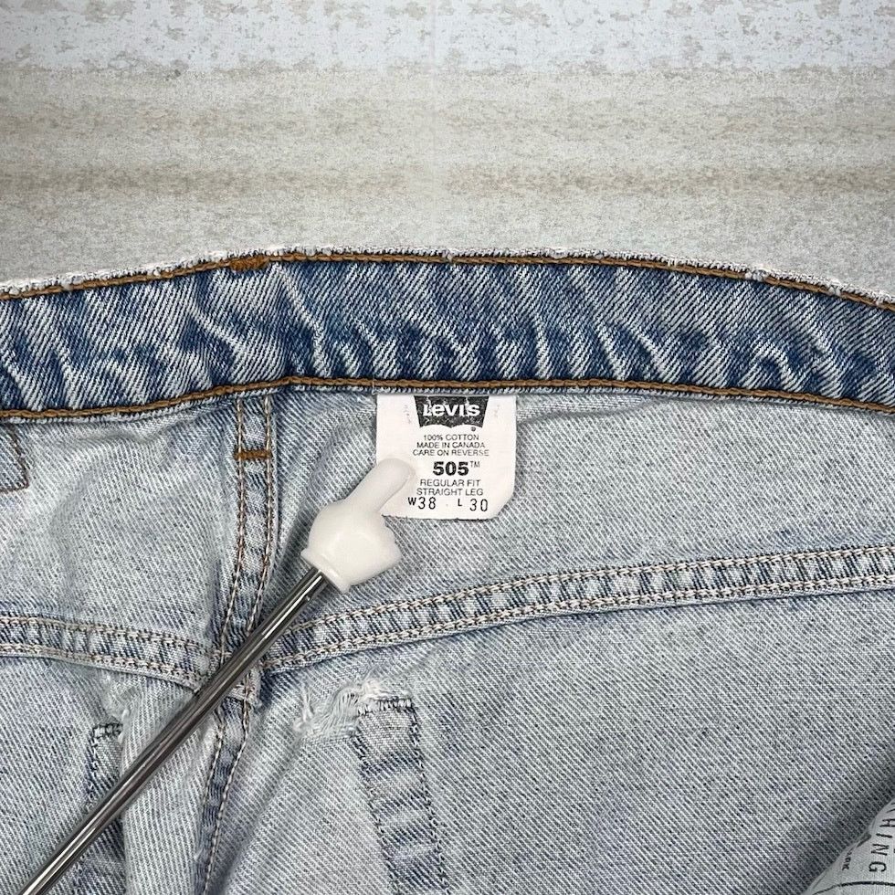 Levi's Vintage 90s Levis 505 Jeans 38x30 Straight Fit Light Wash Size US 38 / EU 54 - 5 Thumbnail