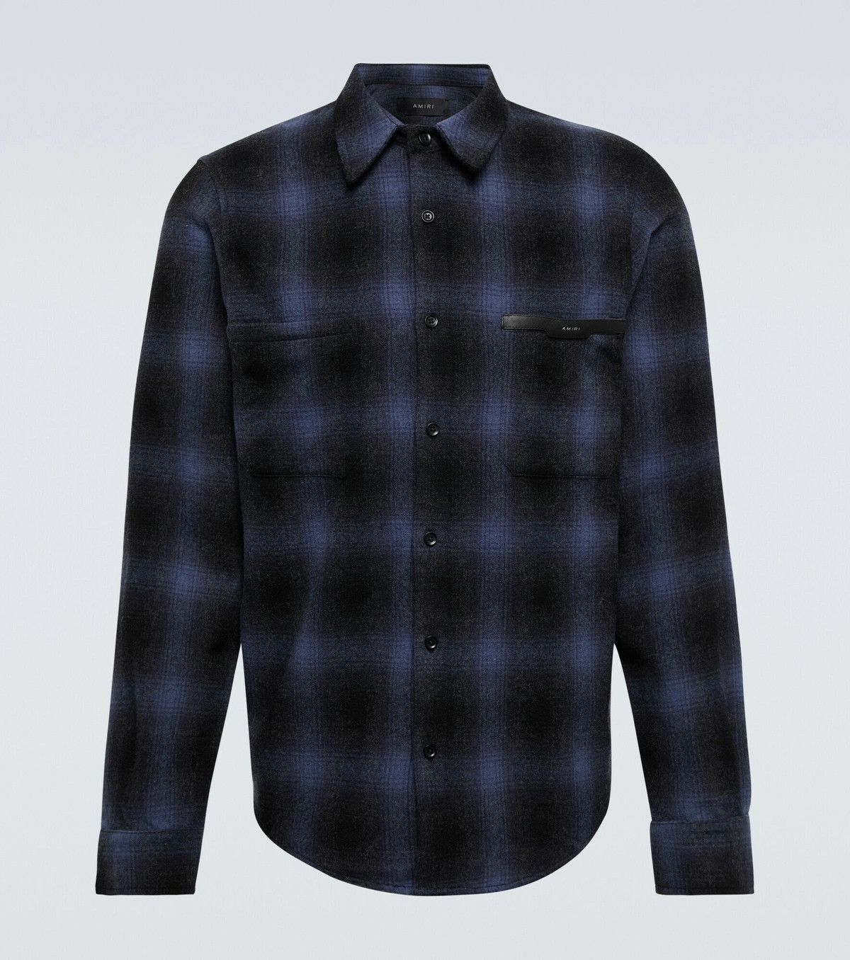 Amiri o1y0525 Logo Checked Shirt in Blue/Black Size US M / EU 48-50 / 2 - 1 Thumbnail