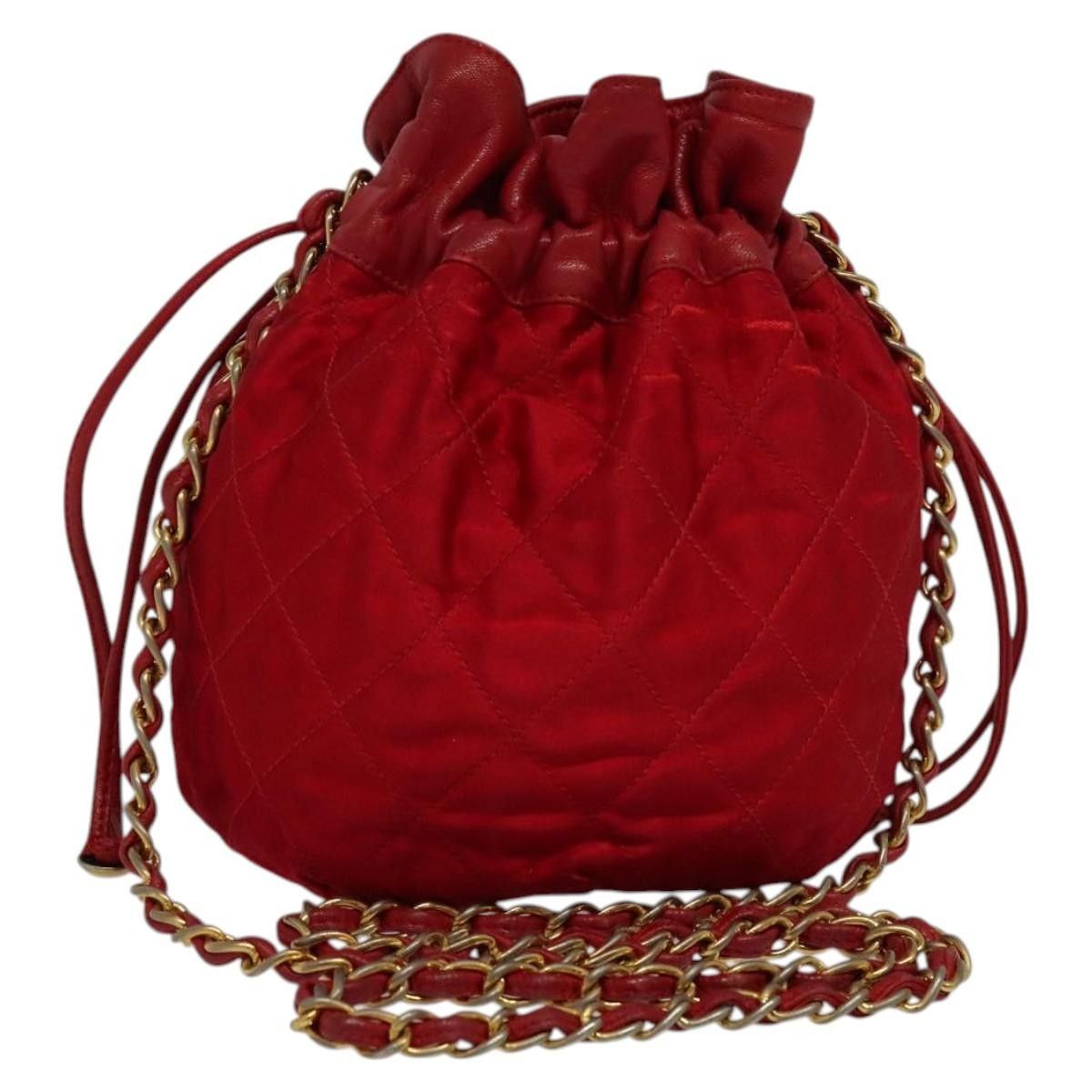 Chanel Chanel Vintage Drawstring Bucket Bag Quilted Satin Size ONE SIZE - 1 Thumbnail