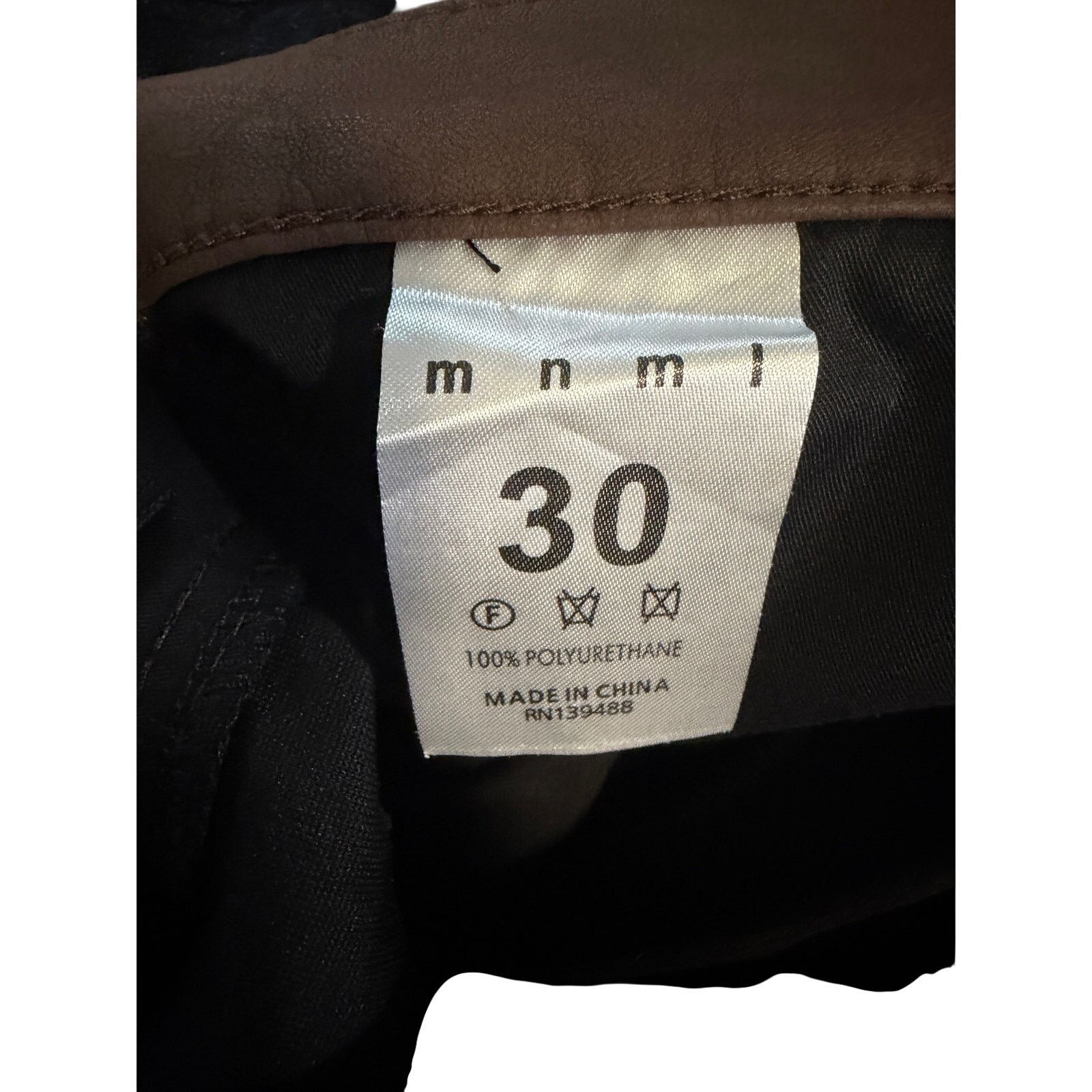 MNML MNML Brown Faux Leather Flare Pants Men’s Size 30 Size US 30 / EU 46 - 5 Thumbnail