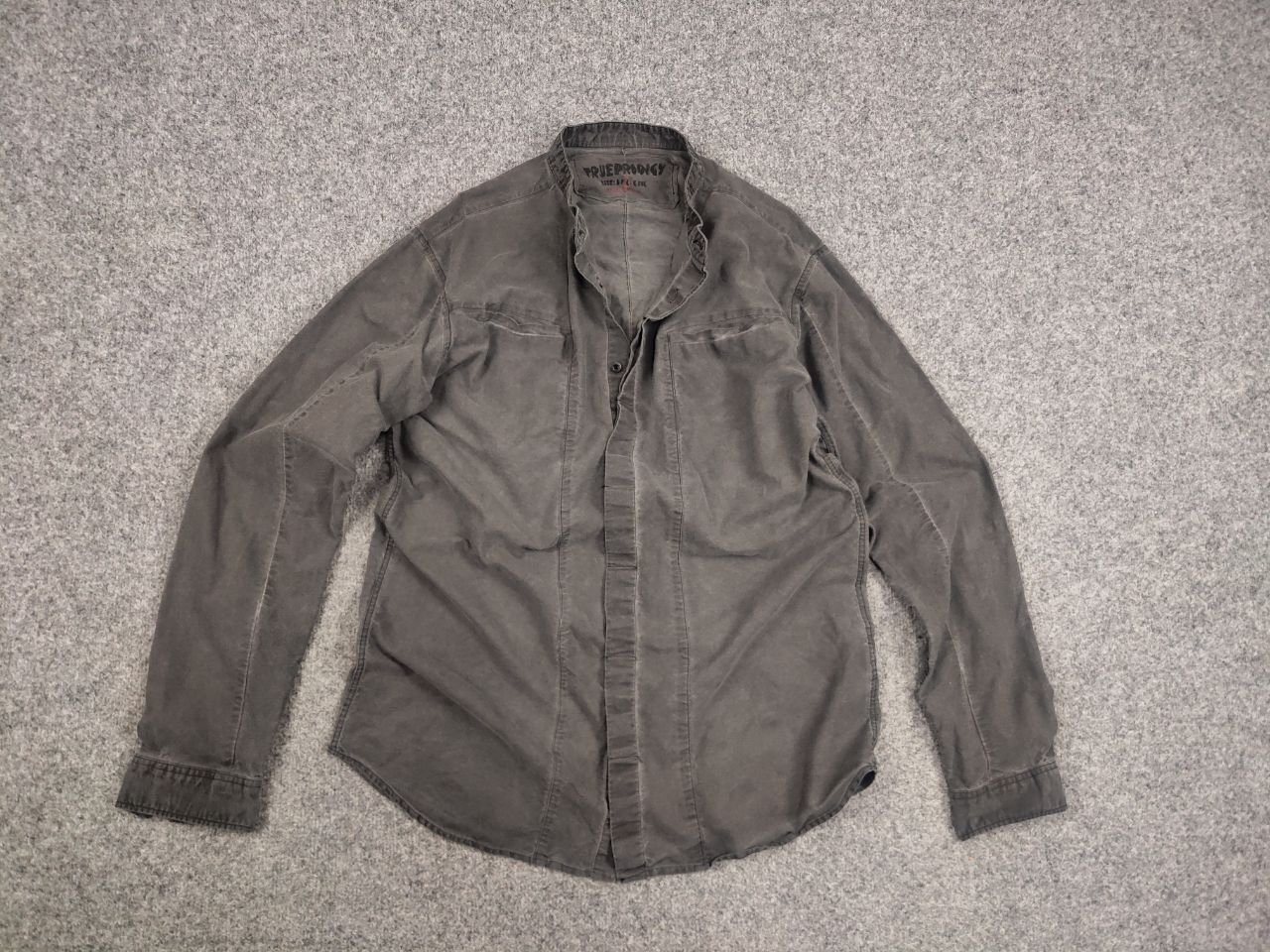 Vintage Trueprodigy Avant Garde Design Garment Dyed Sleeve Shirt Size US L / EU 52-54 / 3 - 12 Thumbnail