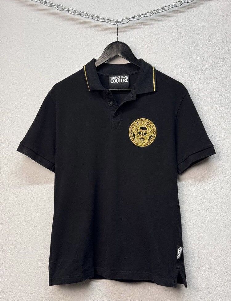 Versace Medusa Back Big Logo Luxury Tee Shirt Polo Size M