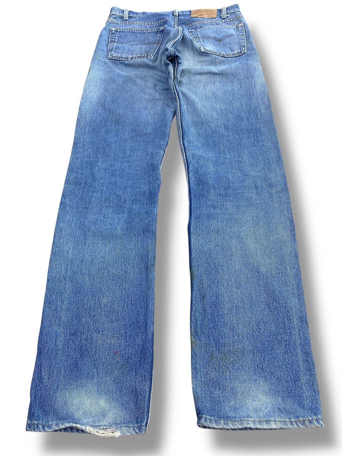 Levi's Levi’s 501 Blue Acid Faded Wash Style Ripped Jeans Size US 30 / EU 46 - 3 Thumbnail