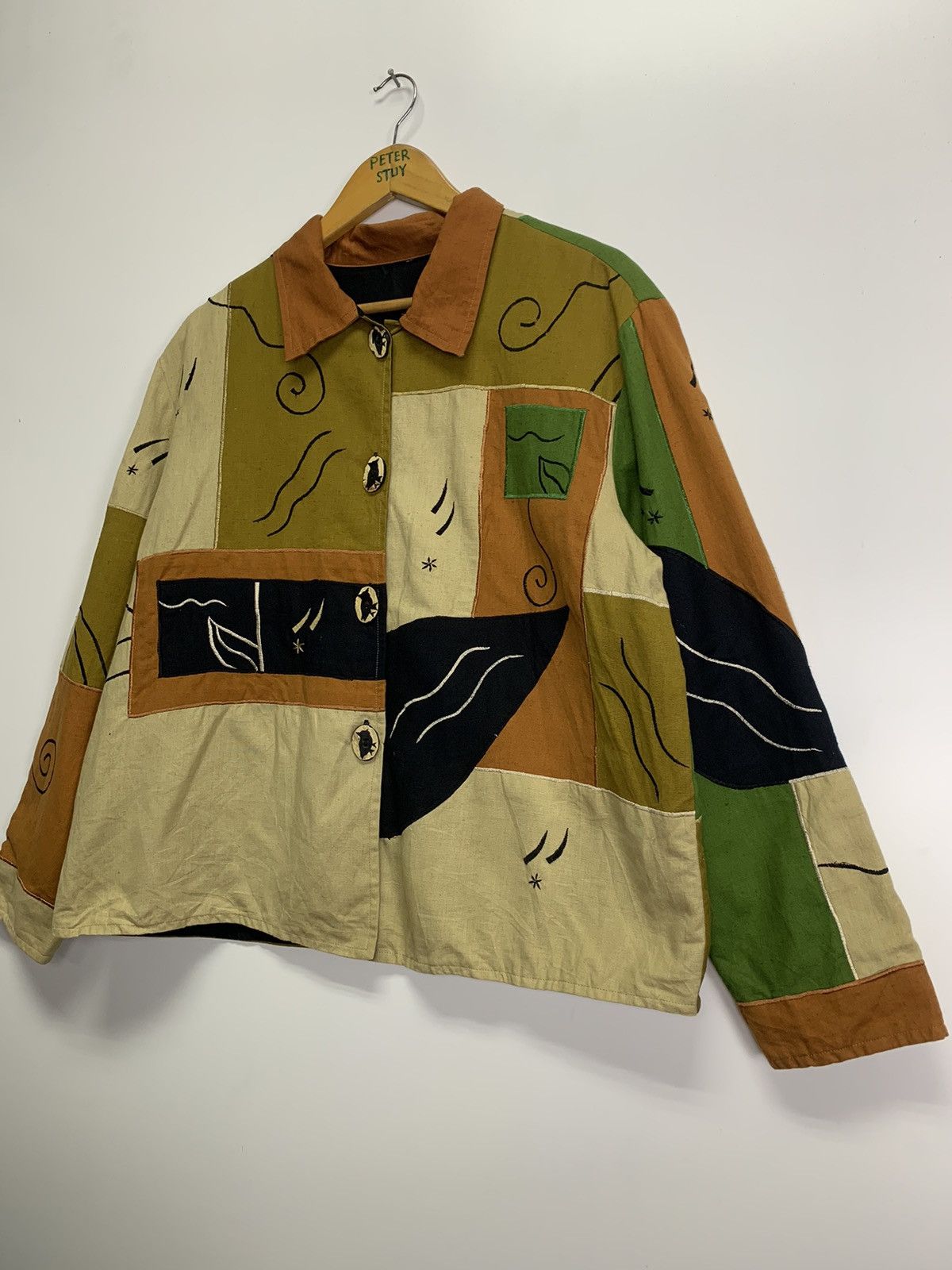 Japanese Brand × Vintage Vintage Japanese Block Buttons Up Size US L / EU 52-54 / 3 - 6 Thumbnail