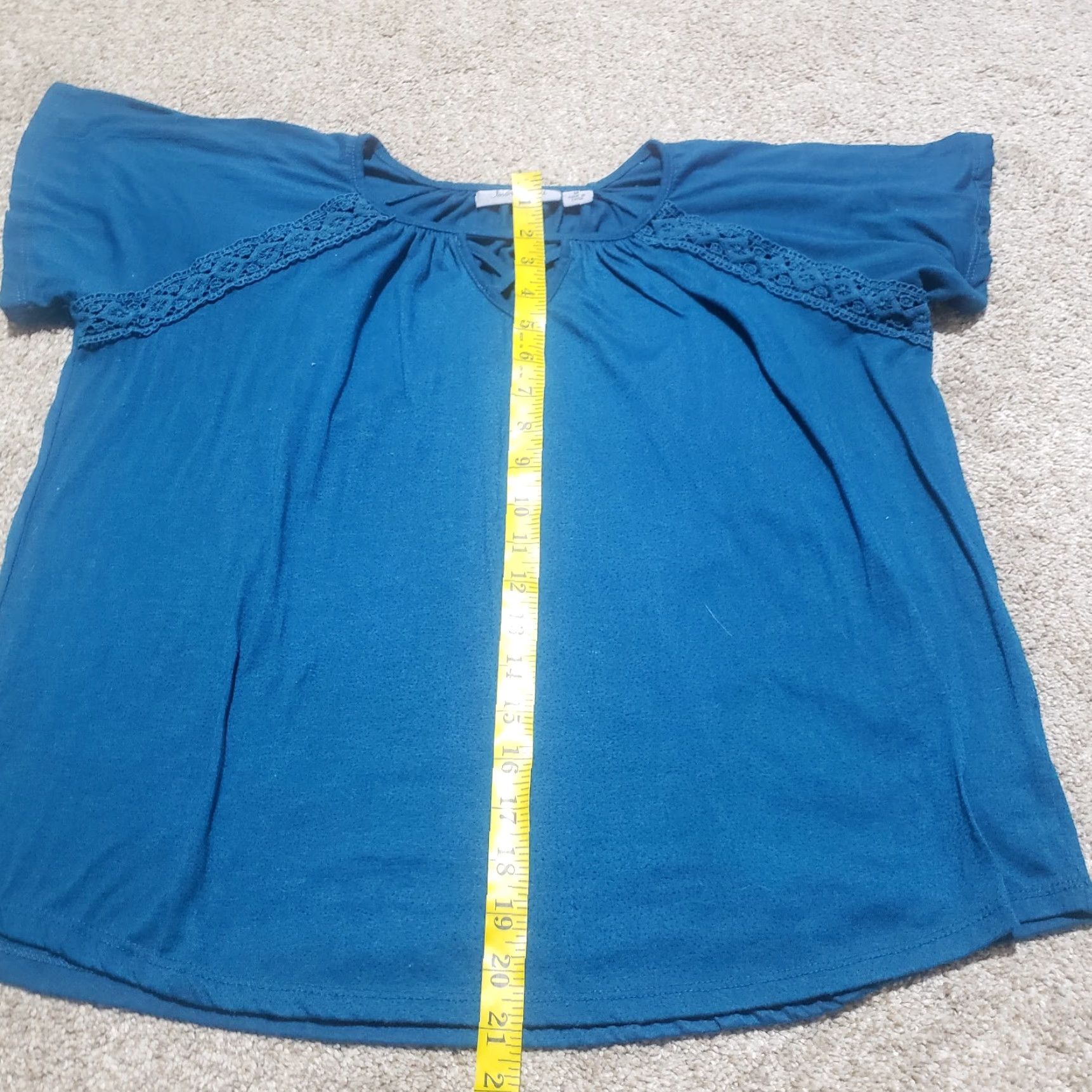 Vintage Jason Maxwell Shirt Women Adult Medium Blue Short Sleeve Blouse 100% Cotton Back 60% Cotton/40% Polyester Floral Modern Size M / US 6-8 / IT 42-44 - 6 Thumbnail