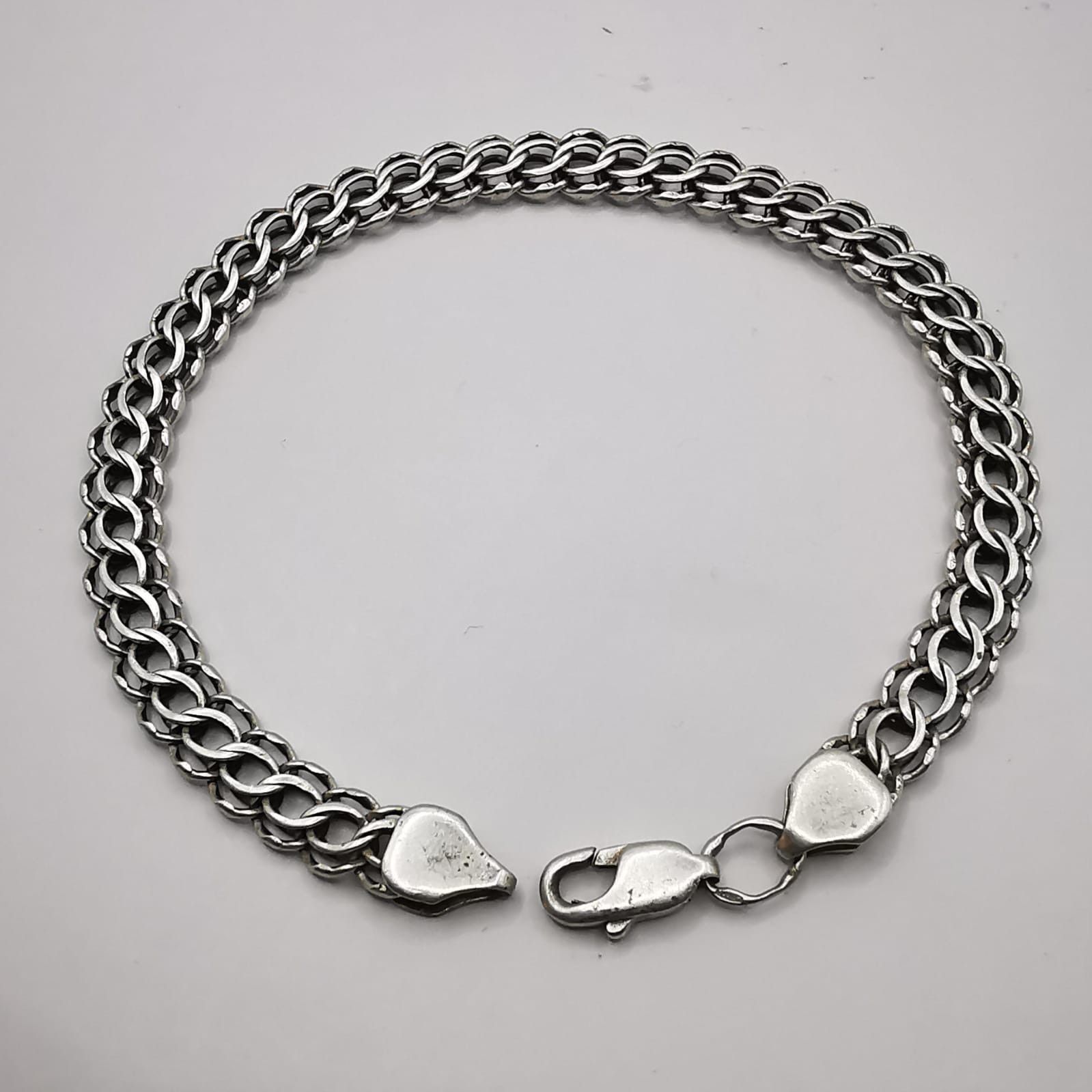 Sterling Silver Vintage Bracelet ,925 Sterling Silver, Handmade 14,82g Size ONE SIZE - 2 Thumbnail