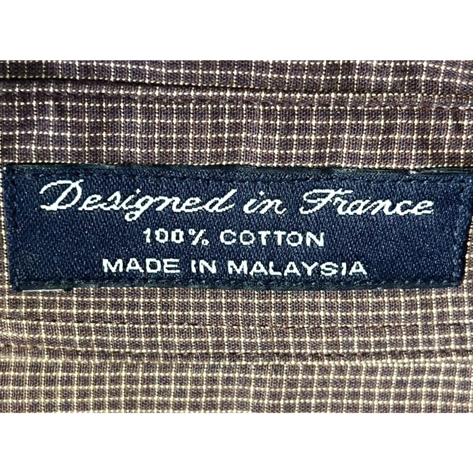 Faconnable Facconnable Mens Plaid Long Sleeve Button-Down Casual Shirt France Small Brown Cotton Button-Up N/A Size US S / EU 44-46 / 1 - 7 Thumbnail