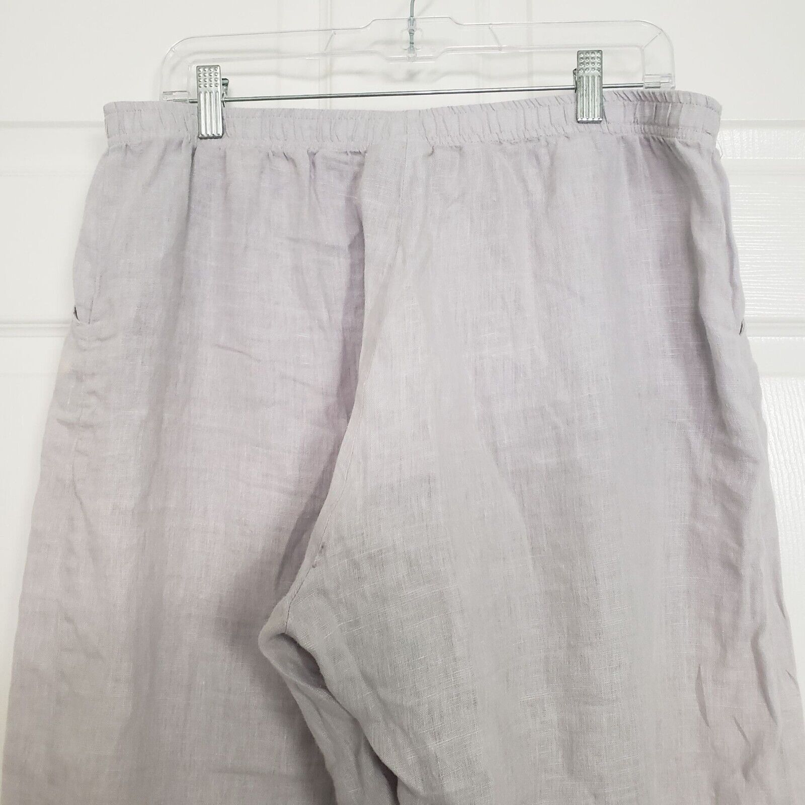 Designer Focus Casual Lite Linen Pants Womens Size Large Neutral Size 34" / US 12 / IT 48 - 9 Thumbnail