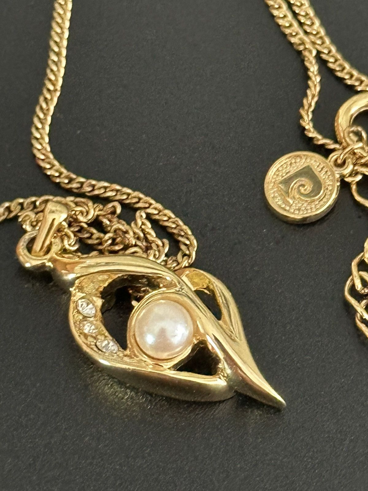 Pierre Balmain × Vintage 1980 - Pierre Balmain Pearl & Rhinestone Necklace Size ONE SIZE - 6 Thumbnail