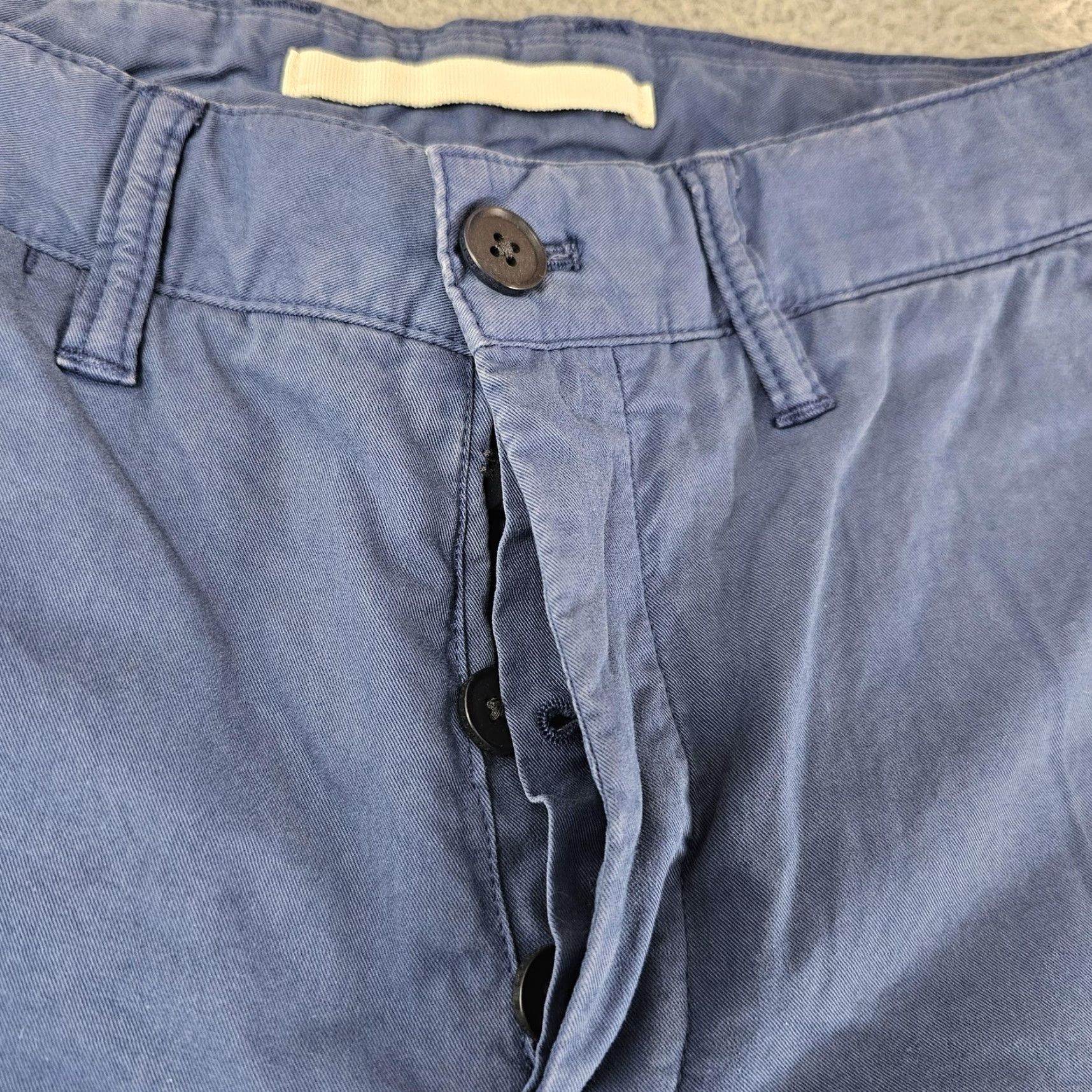 Norse Projects Norse Projects Pants Mens 28 Slim Light Twill AROS Chinos Blue Button Fly Casual Size US 28 / EU 44 - 3 Thumbnail