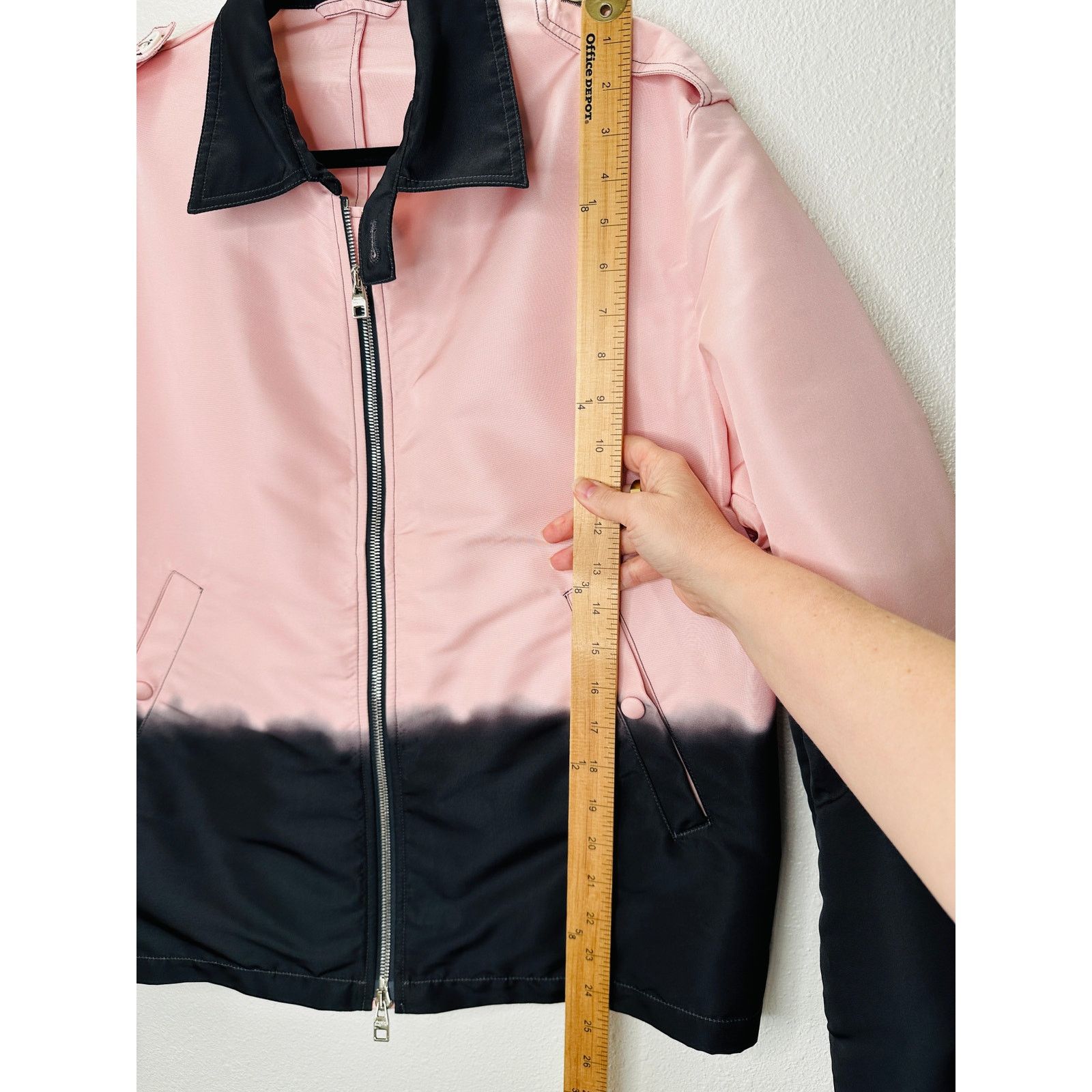 Alexander McQueen Alexander McQueen Pink & Black Dip Dye Front Zip Jacket 50 Size US L / EU 52-54 / 3 - 20 Thumbnail
