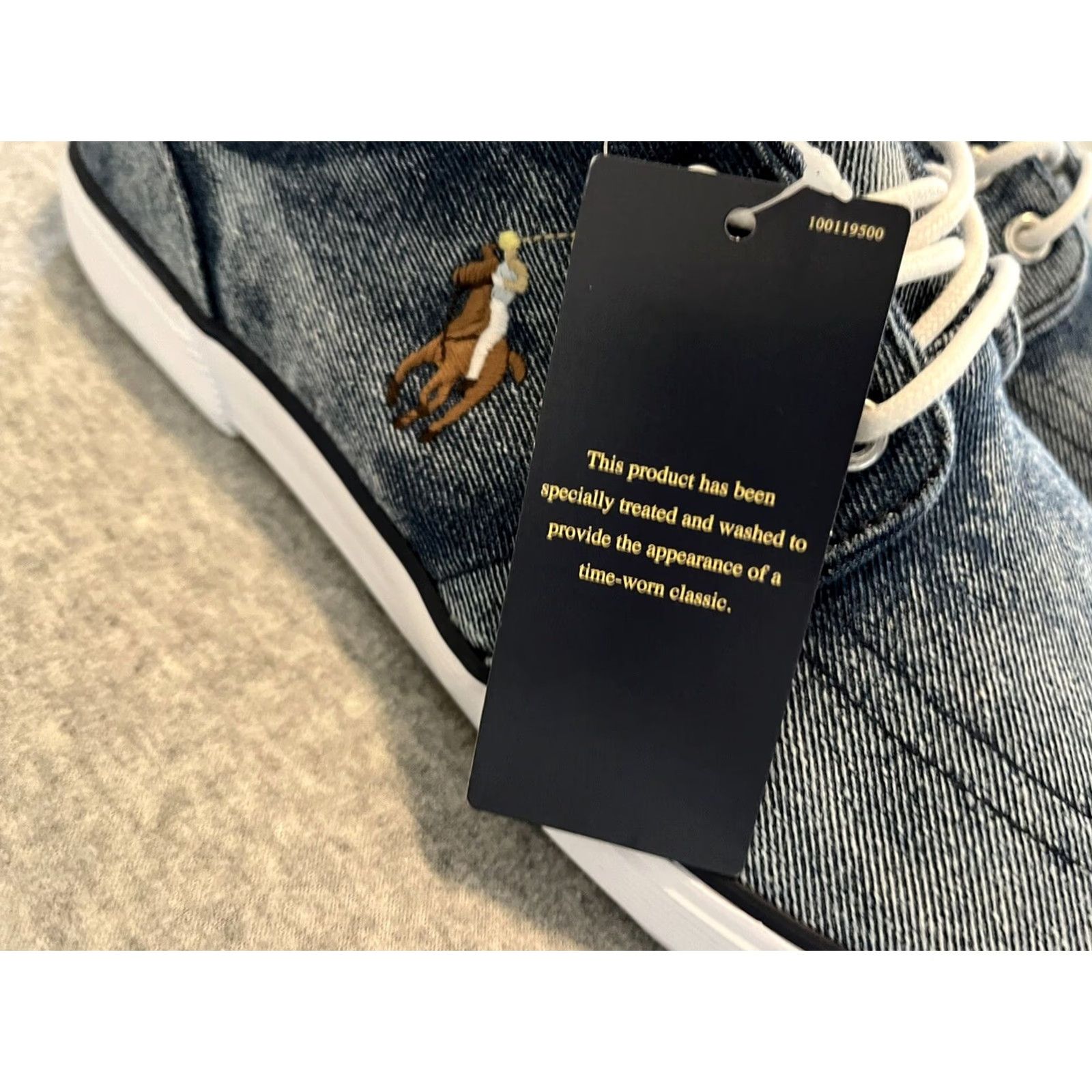 Polo Ralph Lauren Polo Ralph Lauren Faxon Low Denim Swan Suede Pony Shoes Mens Size 12 New Size US L / EU 52-54 / 3 - 3 Thumbnail