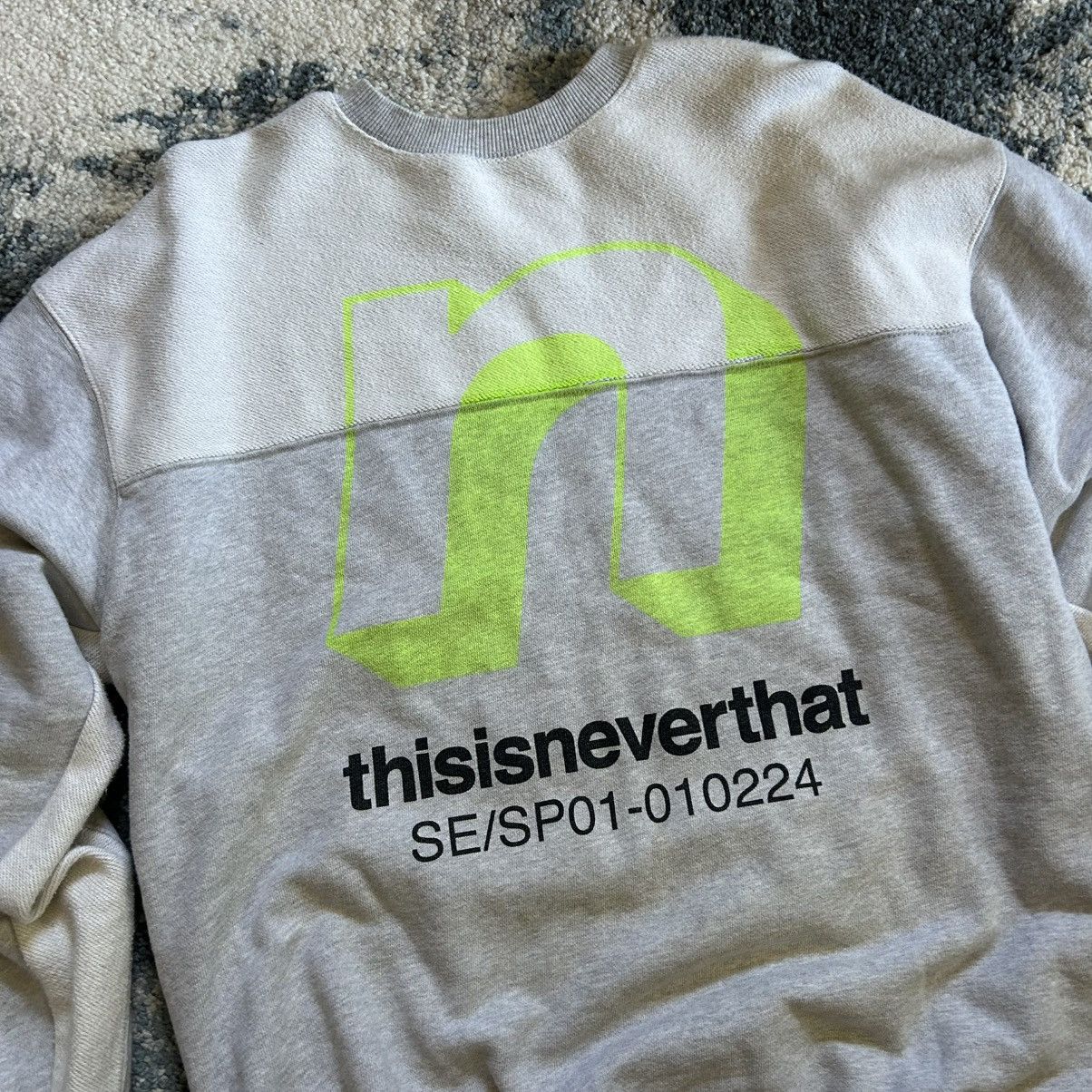 thisisneverthat 2019 SE/SP01-010224 tnt heather ash grey patchwork crewneck Size US M / EU 48-50 / 2 - 2 Thumbnail