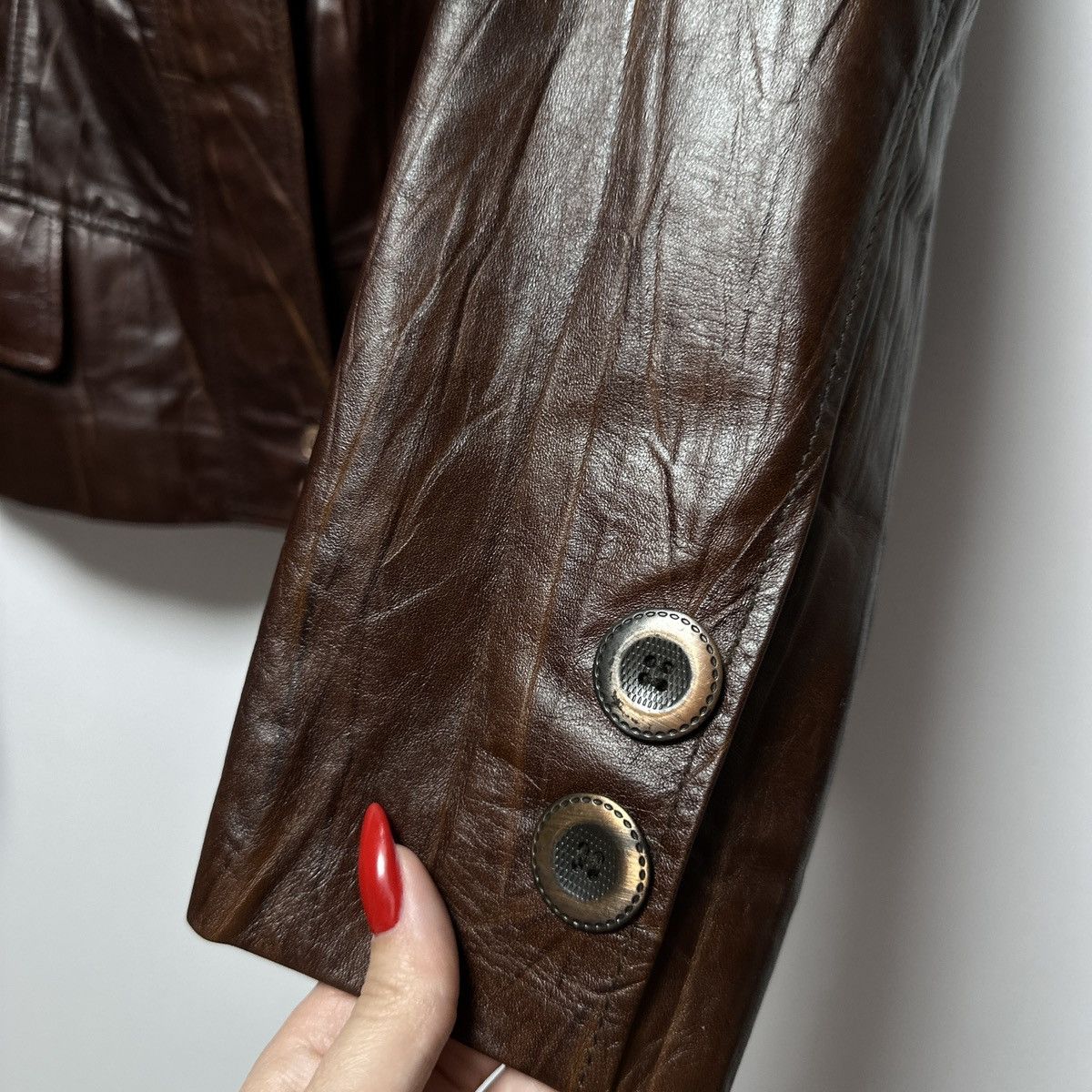 Other GianMariaGui vintage leather jacket brown luxury made ITALY Size S / US 4 / IT 40 - 5 Thumbnail