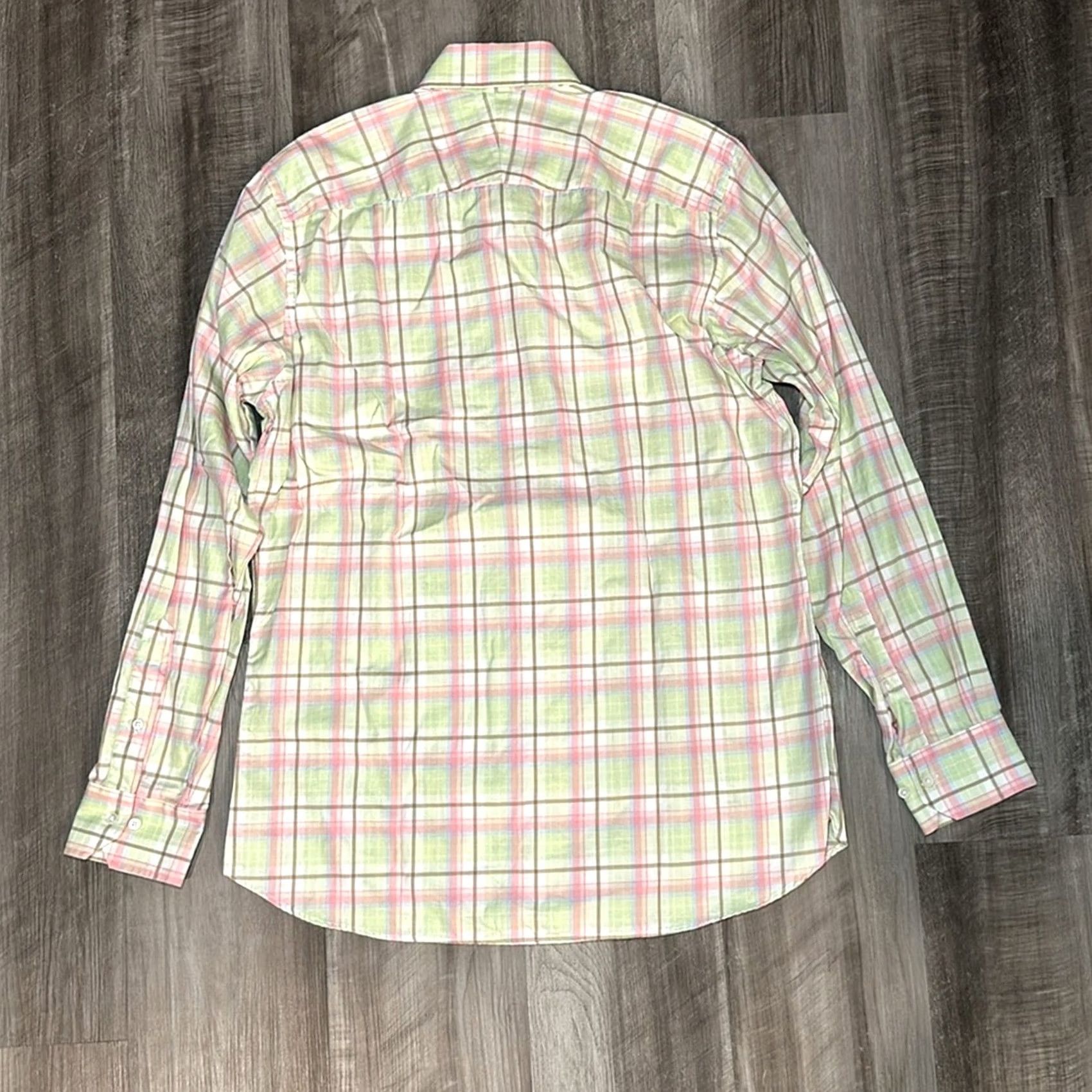Robert Talbott Robert Talbott Estate Button-Up Shirt Long Sleeve L Mens Green Plaid Size US L / EU 52-54 / 3 - 3 Thumbnail