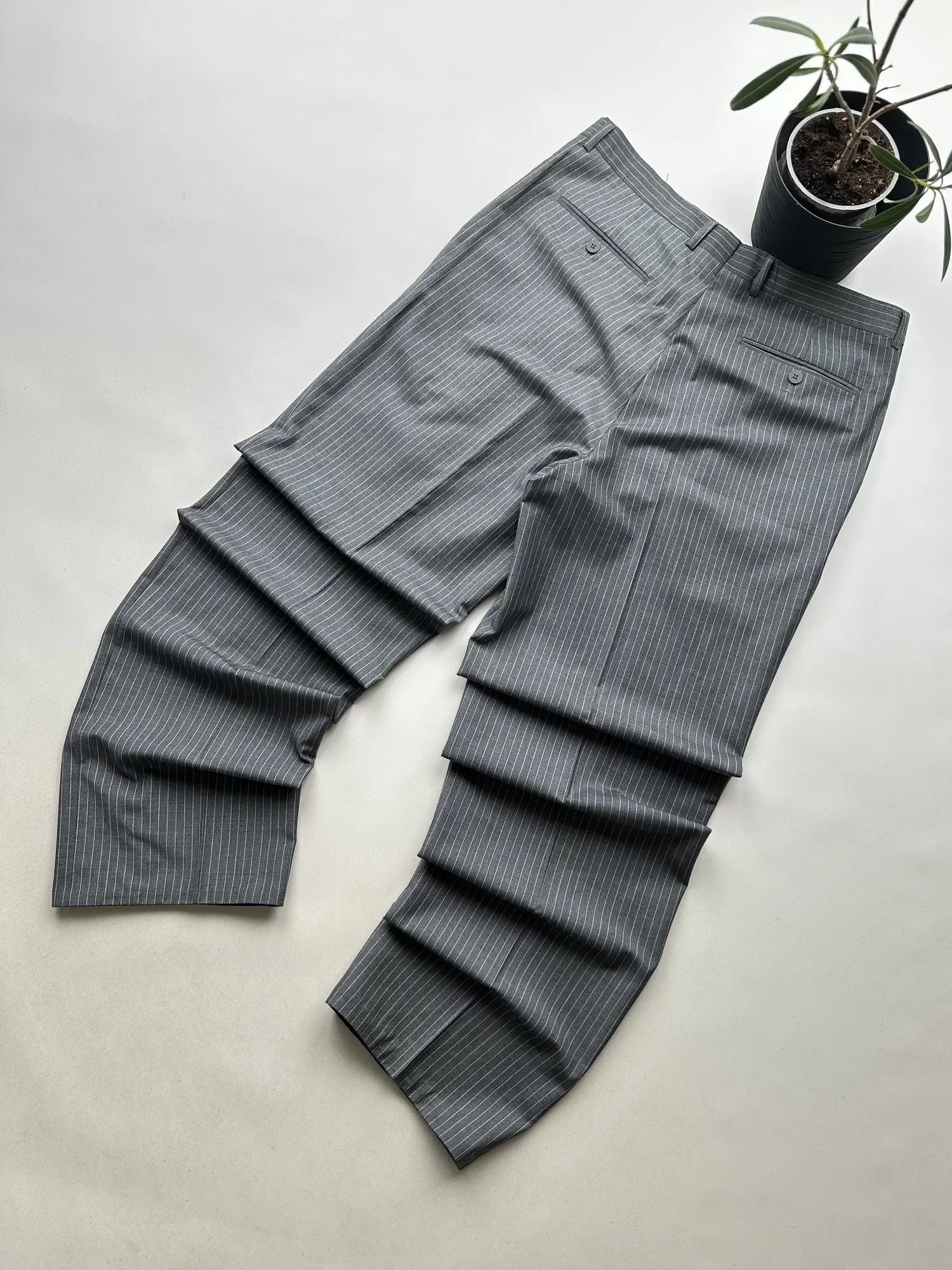 Armani Armani Collezioni Vintage Striped Wool Pants Size US 36 / EU 52 - 10 Thumbnail