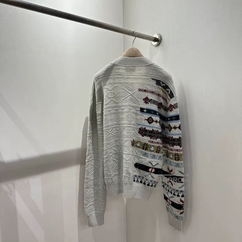 Hermes Hermes One-Sided Embroidered Fair Isle Cashmere Sweater Size M / US 6-8 / IT 42-44 - 2 Thumbnail