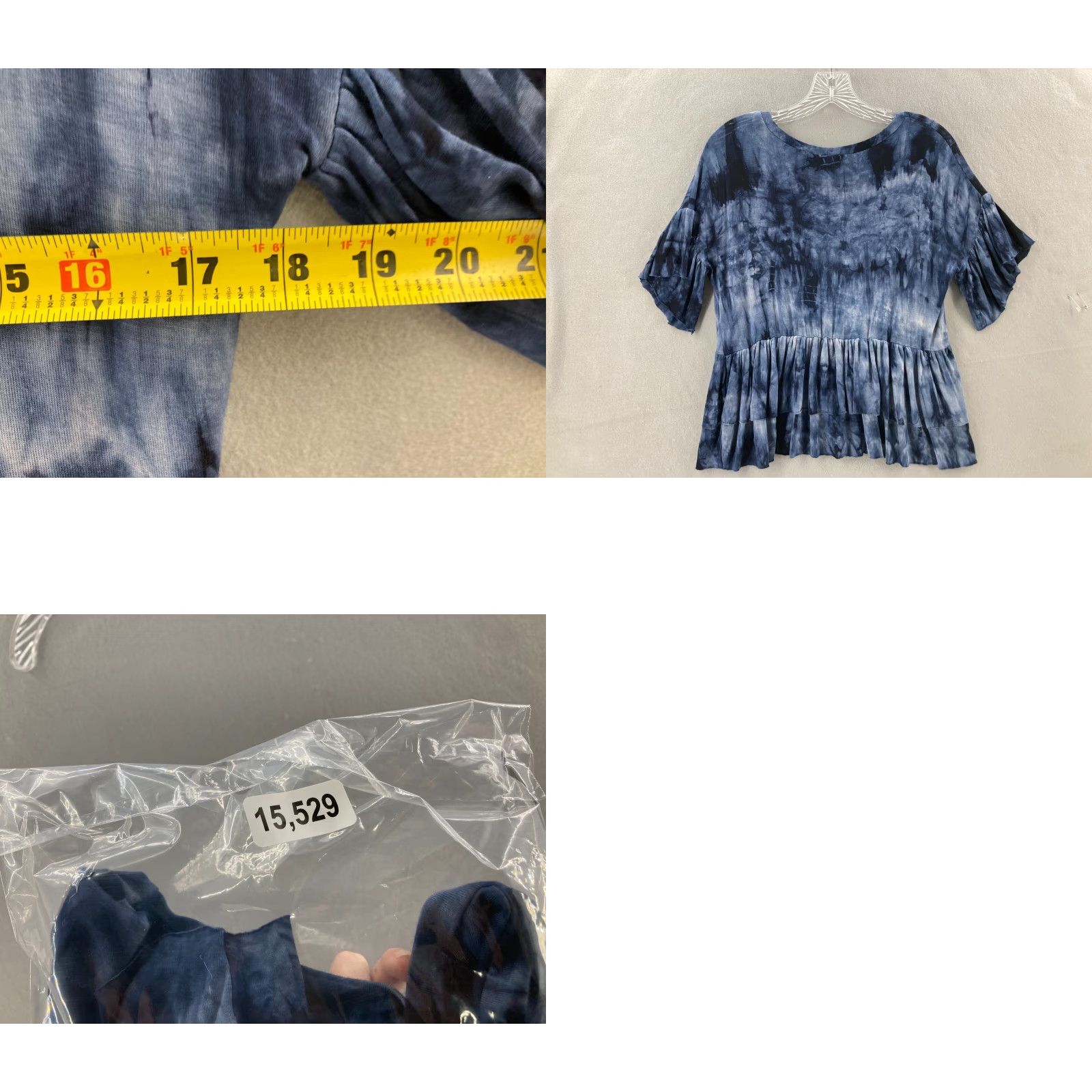 Vintage Simply Southern Womens Top Size Medium ruffled sleeves tunic pilling on front Size M / US 6-8 / IT 42-44 - 8 Thumbnail
