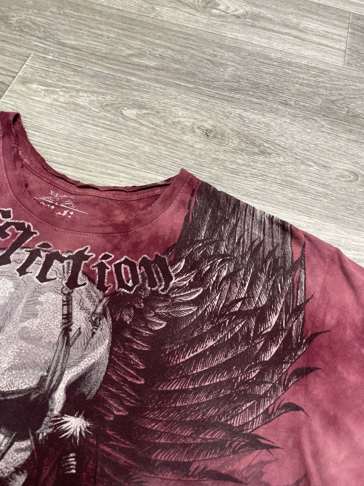Affliction Vintage Affliction Signature Series Skull T-Shirt USA Tattoo Size US XL / EU 56 / 4 - 8 Thumbnail