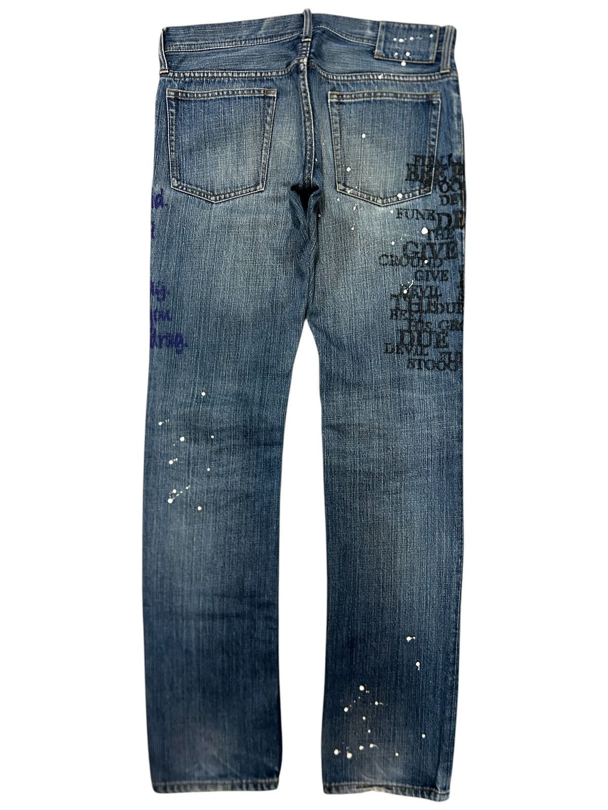 Japanese Brand Vintage Edge Rupert Skull Scriptures Jeans Size US 32 / EU 48 - 3 Thumbnail