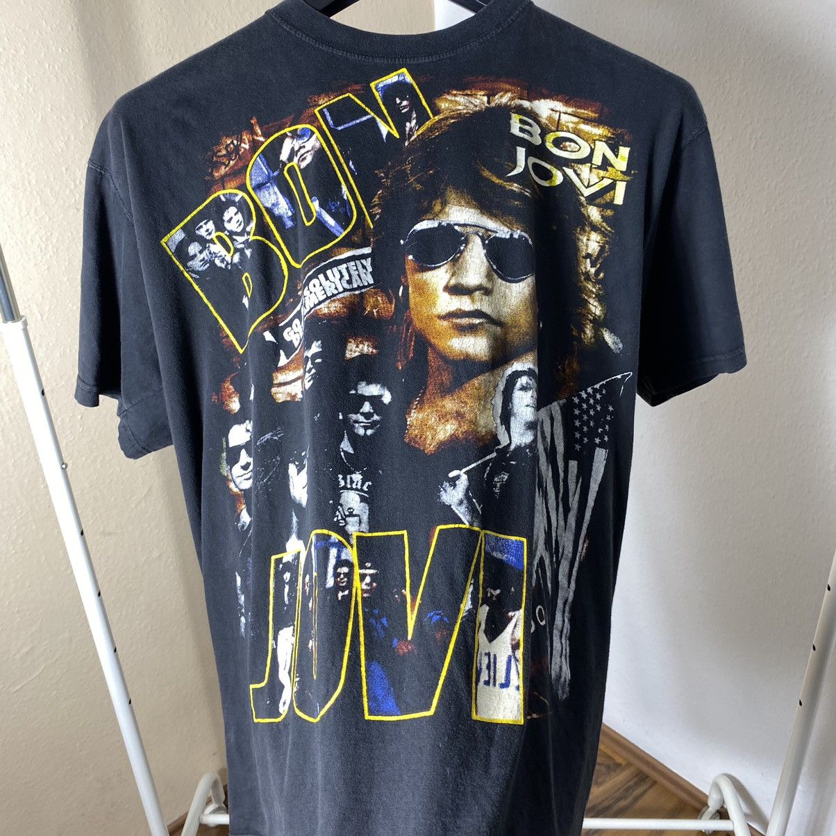 Bon Jovi Vintage 90s T-Shirt Bon Jovi Rock Size US XL / EU 56 / 4 - 3 Thumbnail