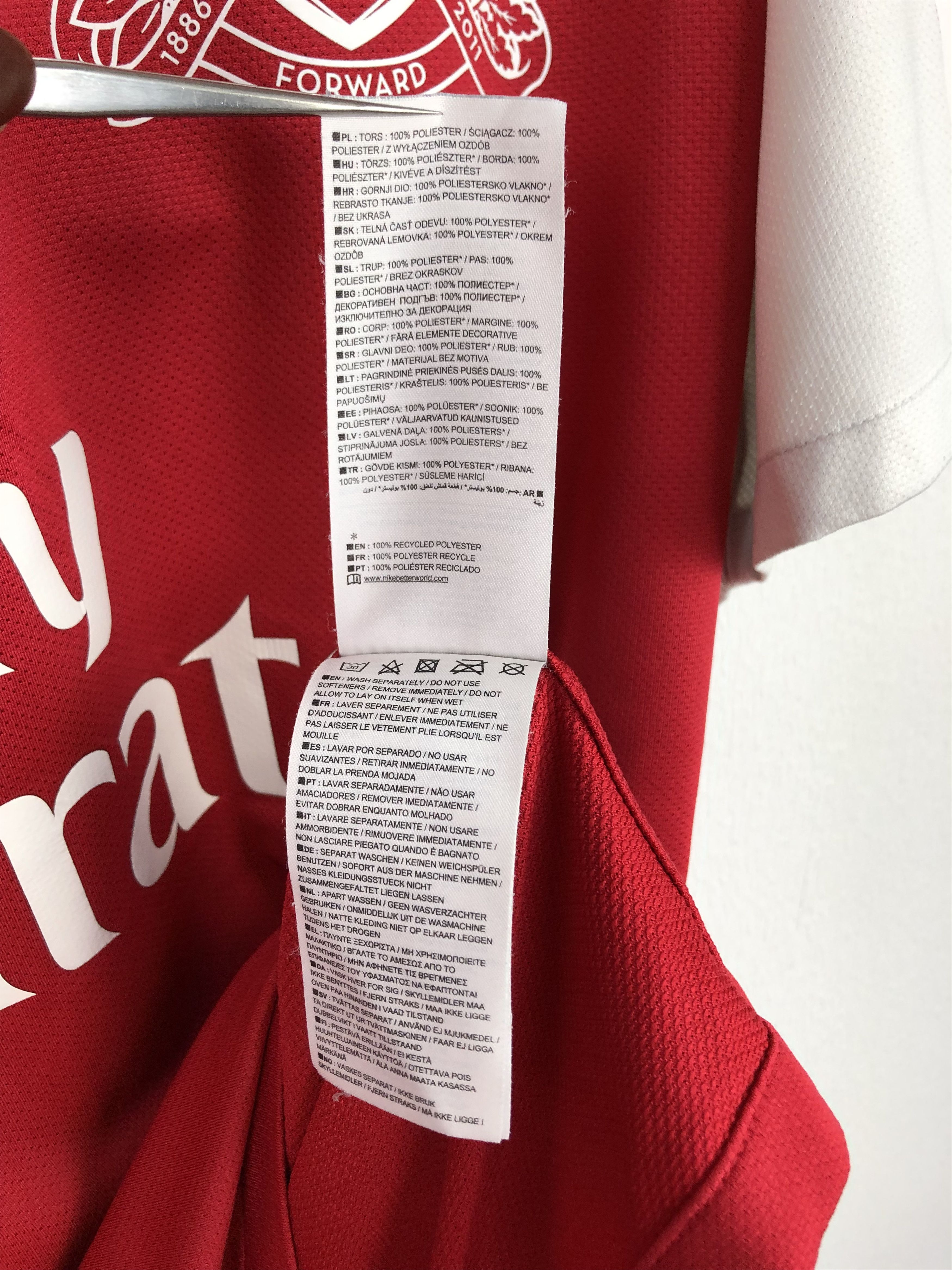 Nike Arsenal football shirt Soccer Nike Jersey Gunners Tee Hype Size US XL / EU 56 / 4 - 10 Thumbnail