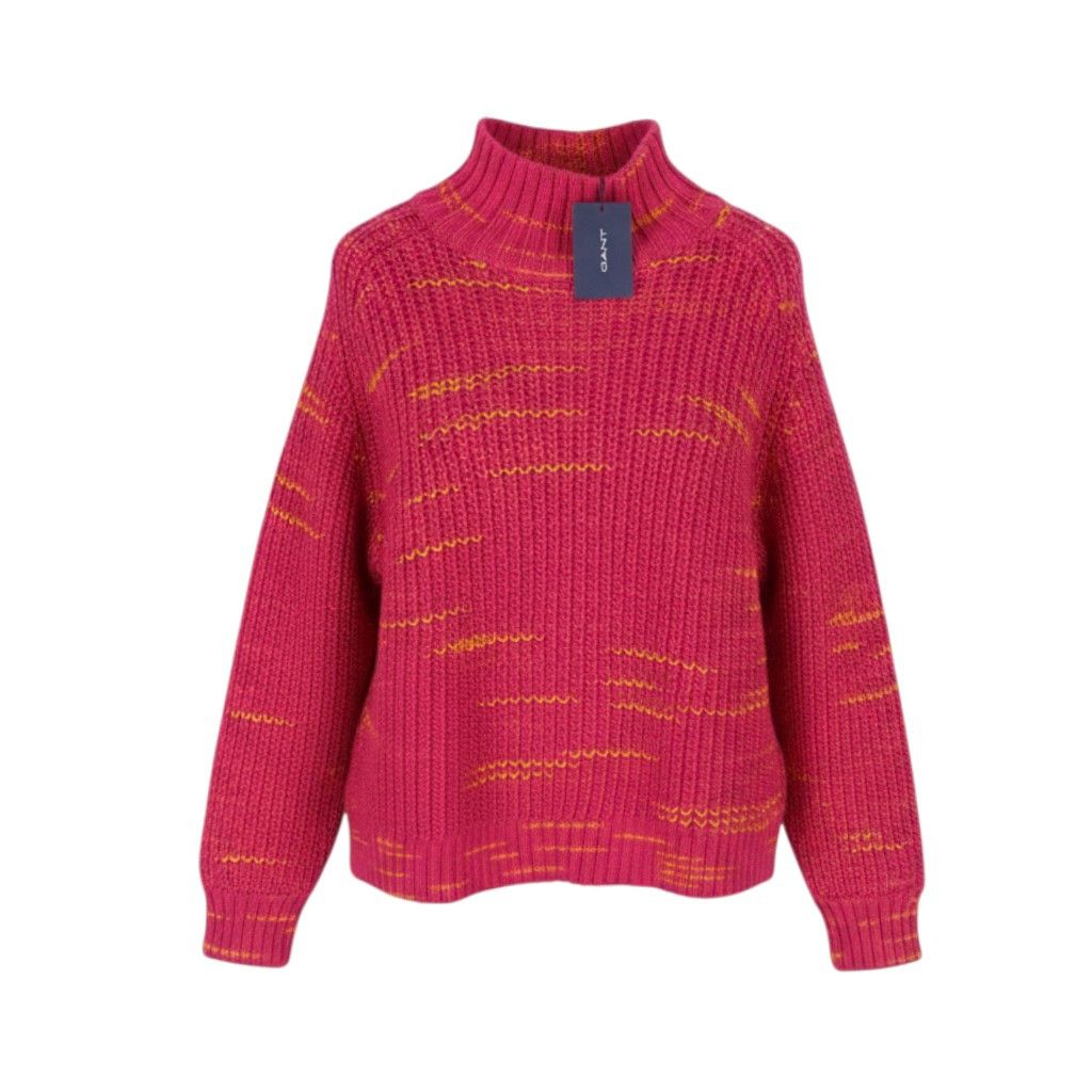 Gant MULTI COLOR TURTLENECK M Peacock Pink Wool Jumper 87230 Size M / US 6-8 / IT 42-44 - 1 Thumbnail