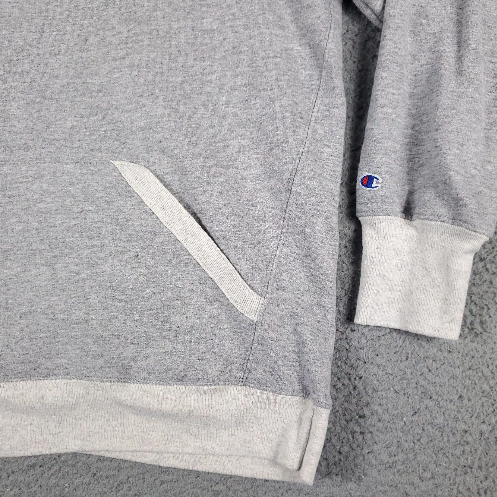 Champion VINTAGE Champion Hoodie Womens Large Gray Pullover Sweatshirt Casual All Seasons Logo Size L / US 10 / IT 46 - 5 Thumbnail