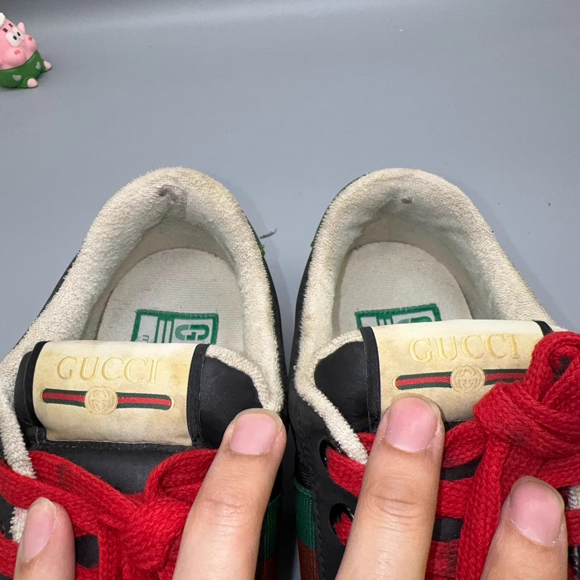 Gucci Gucci Screener GG Enamel Black Sneakers Size US 8 / EU 41 - 9 Thumbnail