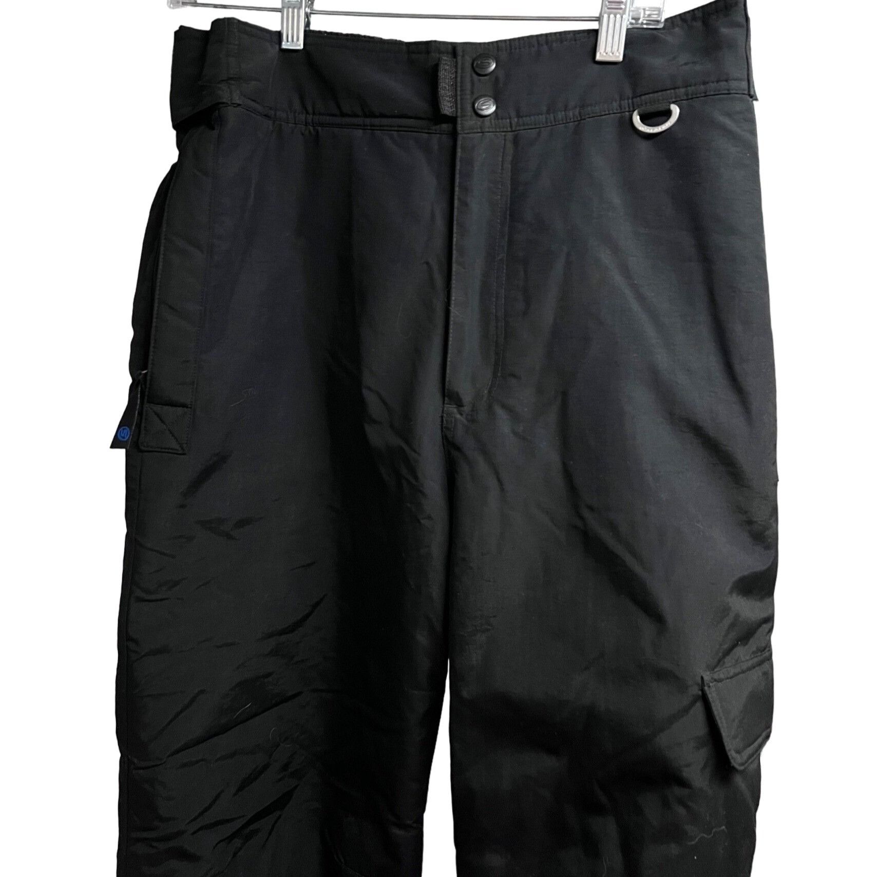 Vintage Slalom Mens Black Cargo Ski Snow Pants Small Insulated Water Size US 32 / EU 48 - 3 Thumbnail