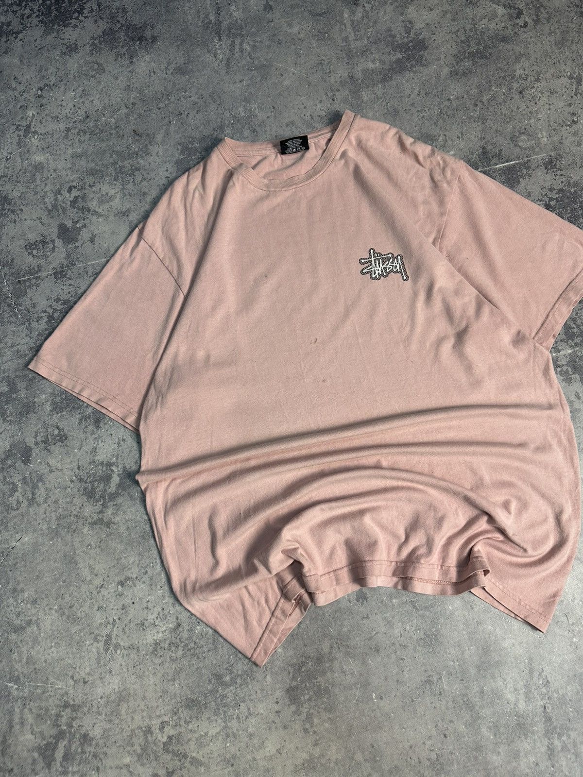Stussy Vintage Stussy T Shirt Tee Pink Big Logo Baggy Y2K Retro Size US L / EU 52-54 / 3 - 8 Thumbnail
