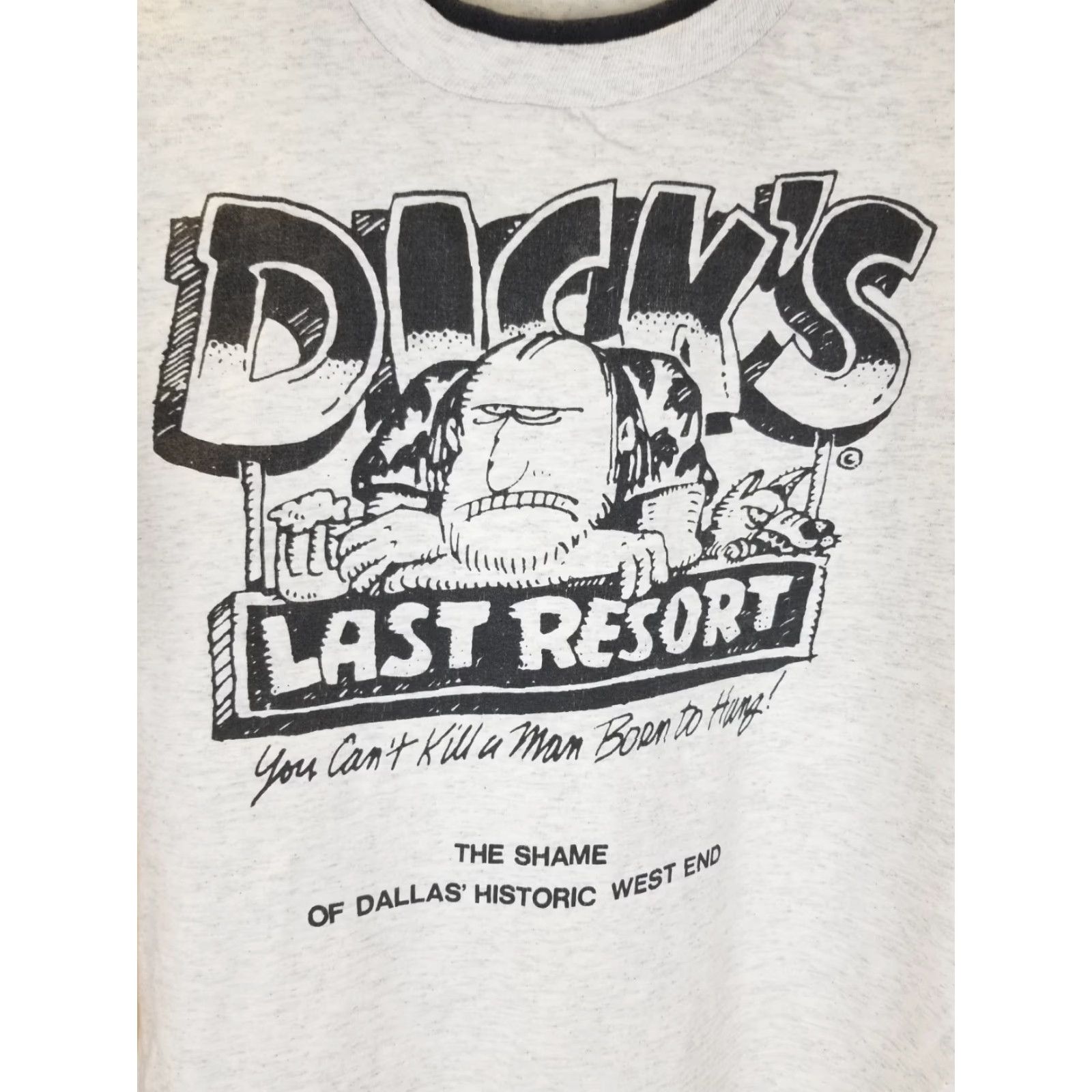 TEE JAYS VINTAGE DICK'S LAST RESORT T-SHIRT Gray XL SZ XLARGE Men Short Sleeve Crew Neck Cotton Logo Stitch 90s 80s Size US XL / EU 56 / 4 - 2 Thumbnail