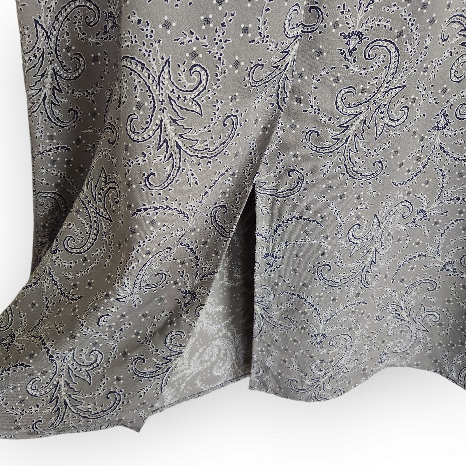 Vintage Vintage Worthington Gray Paisley Whimsigoth Midi Skirt 8 Size 30" / US 8 / IT 44 - 6 Thumbnail