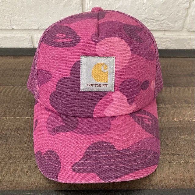 Bape × Carhartt BAPE × Carhartt Purple Camo trucker hat cap NIGO Size ONE SIZE - 1 Thumbnail