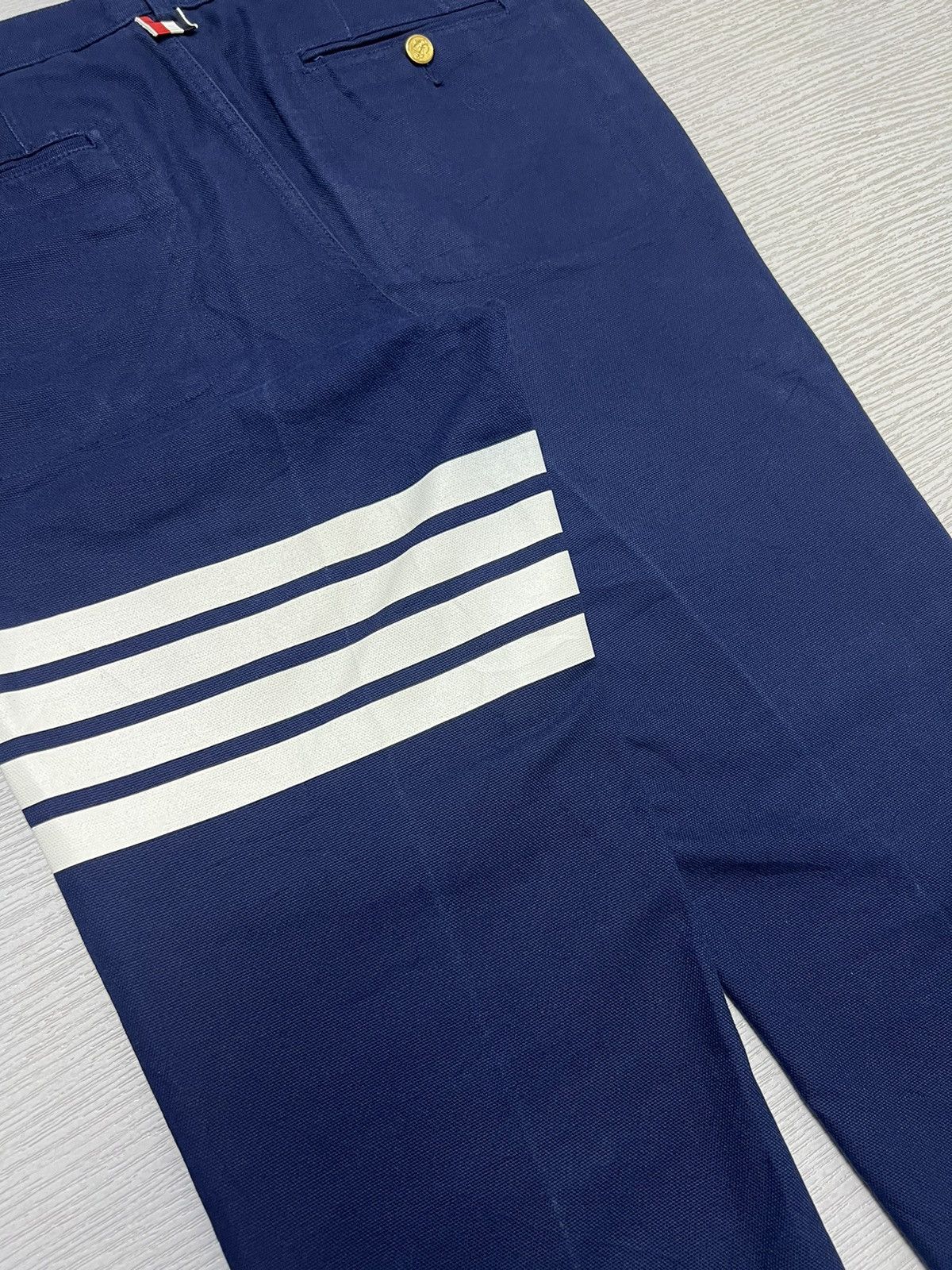 Thom Browne Thom Browne - Quad Stripe Canvas Woven Trouser Size US 30 / EU 46 - 10 Thumbnail