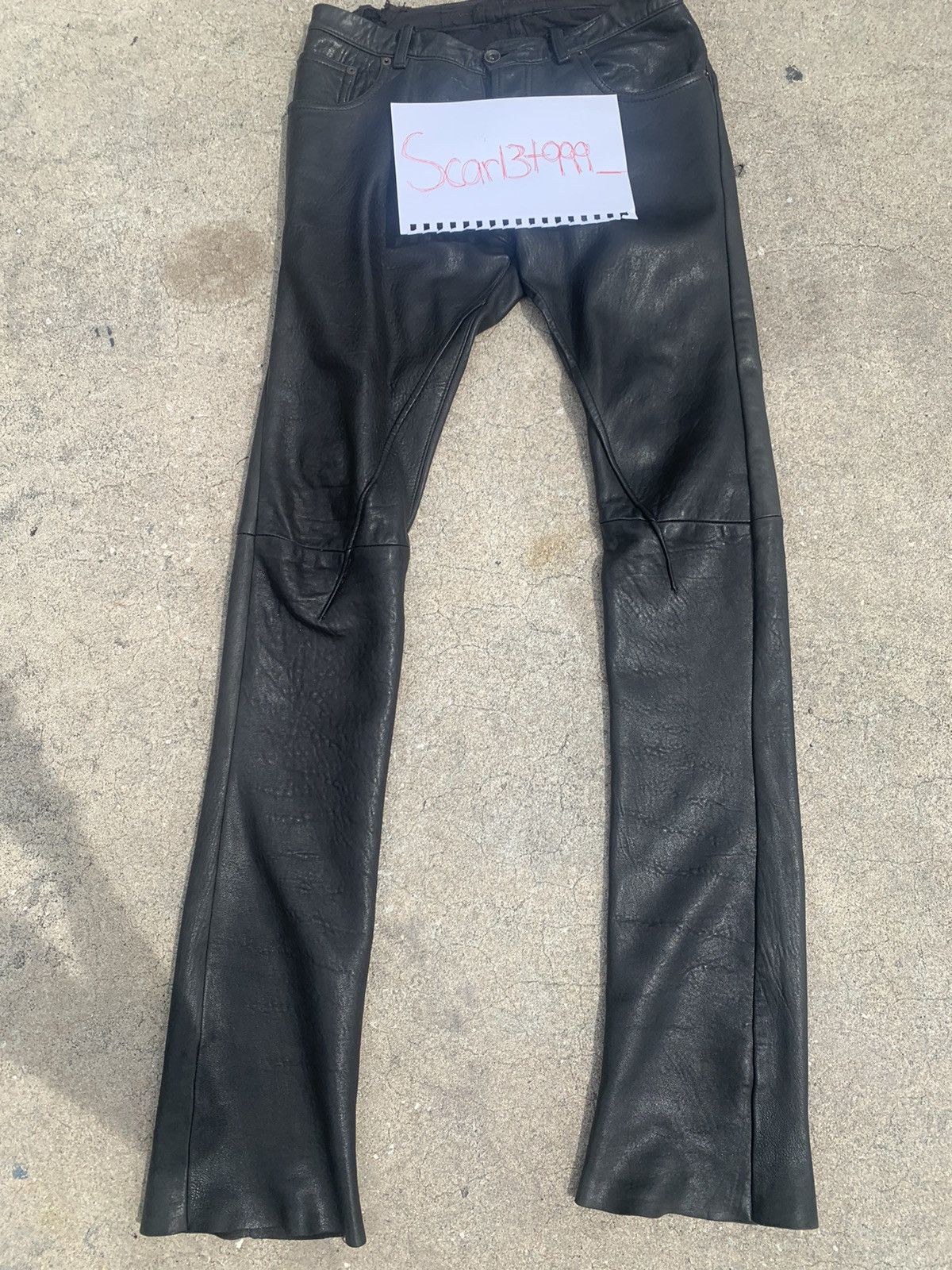 Rick Owens Rick Owens leather pants FW05 Size US 30 / EU 46 - 3 Thumbnail