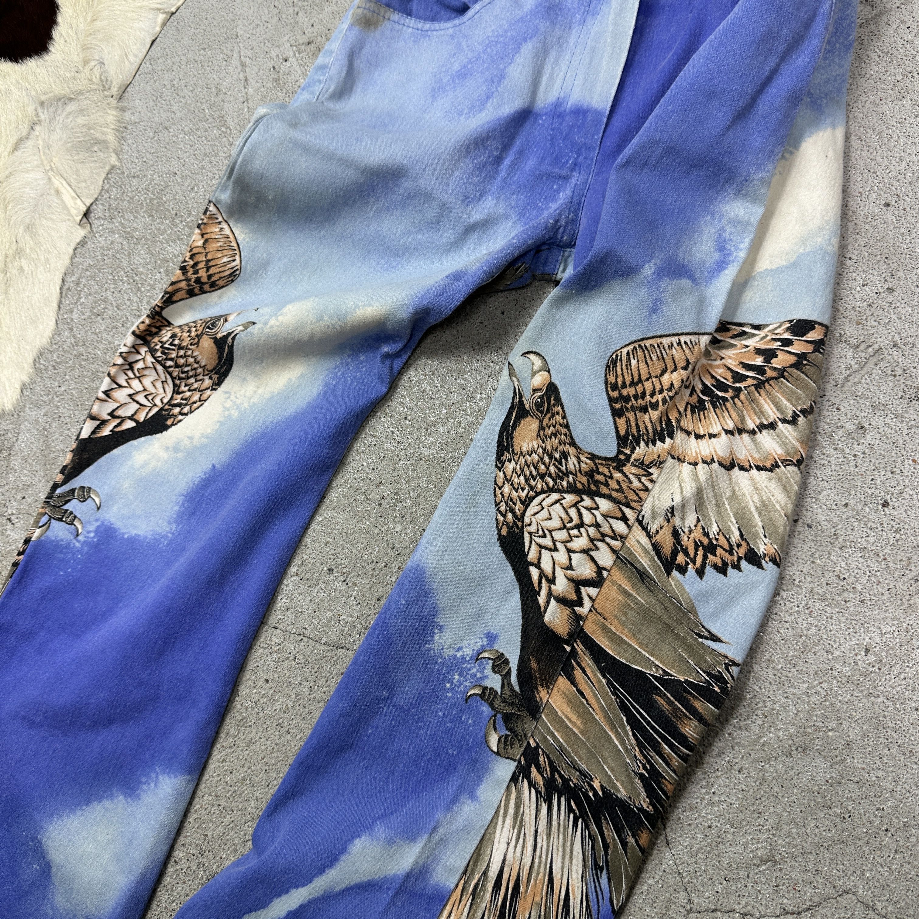 Vintage Vintage Avant Garde Streetwear Fullprint Wings Pants 00s Size 26" / US 2 / IT 38 - 6 Thumbnail