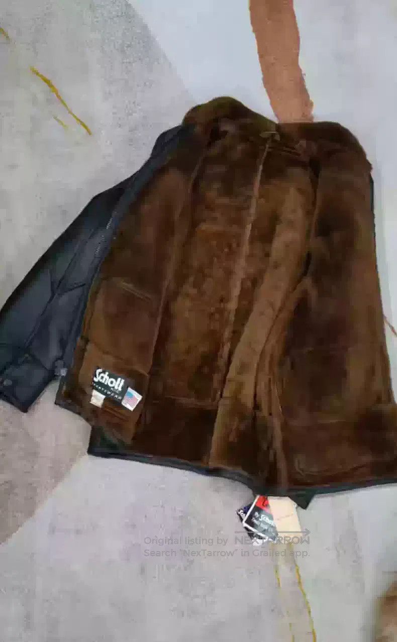 Schott Schott Fur is integrated into the leather coat Size US M / EU 48-50 / 2 - 2 Thumbnail