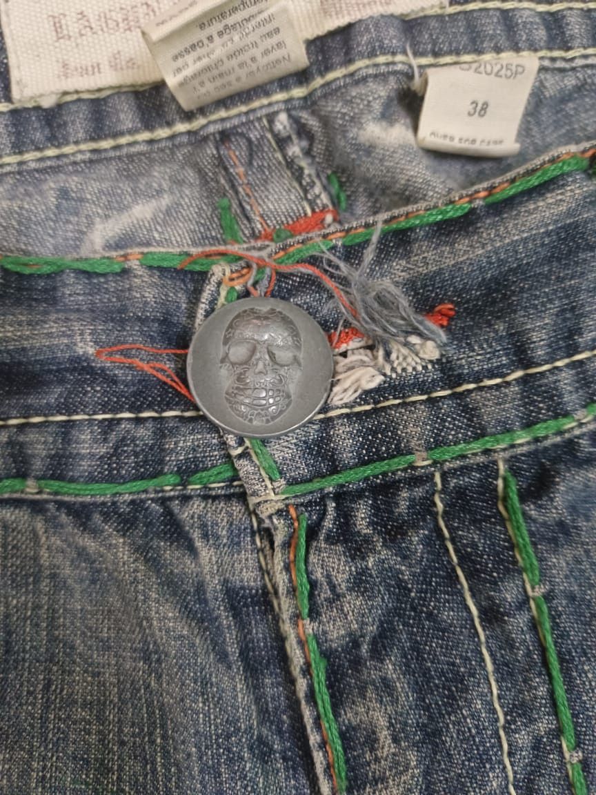 Designer × Vintage Rare Distressed Laguna Beach Skulls Jeans Flare Baggy Size US 30 / EU 46 - 13 Thumbnail