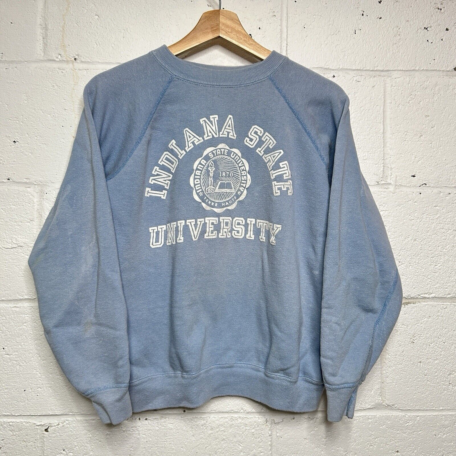 Champion 1970s Champion Crewneck Blue Bar “Indiana State University” Size US L / EU 52-54 / 3 - 1 Thumbnail