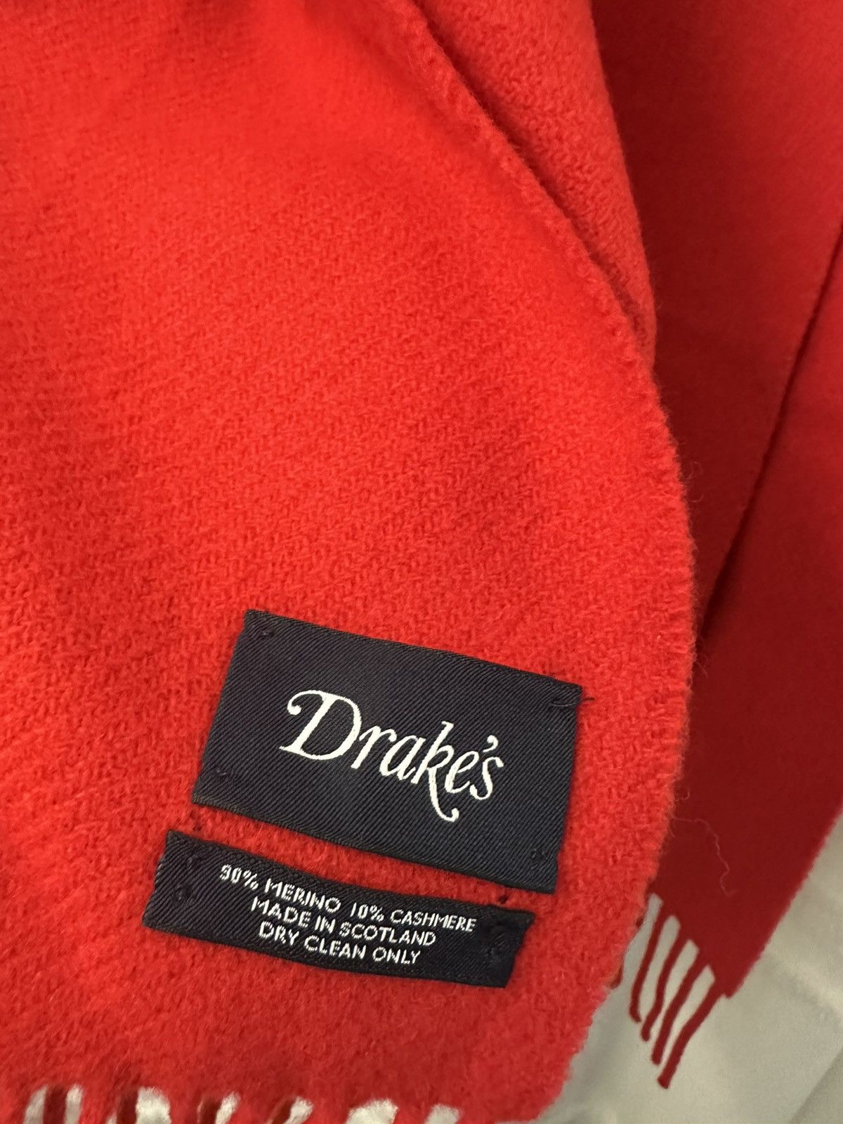 Drake's Drakes Merino Wool Cashmere Scarf Size ONE SIZE - 2 Thumbnail