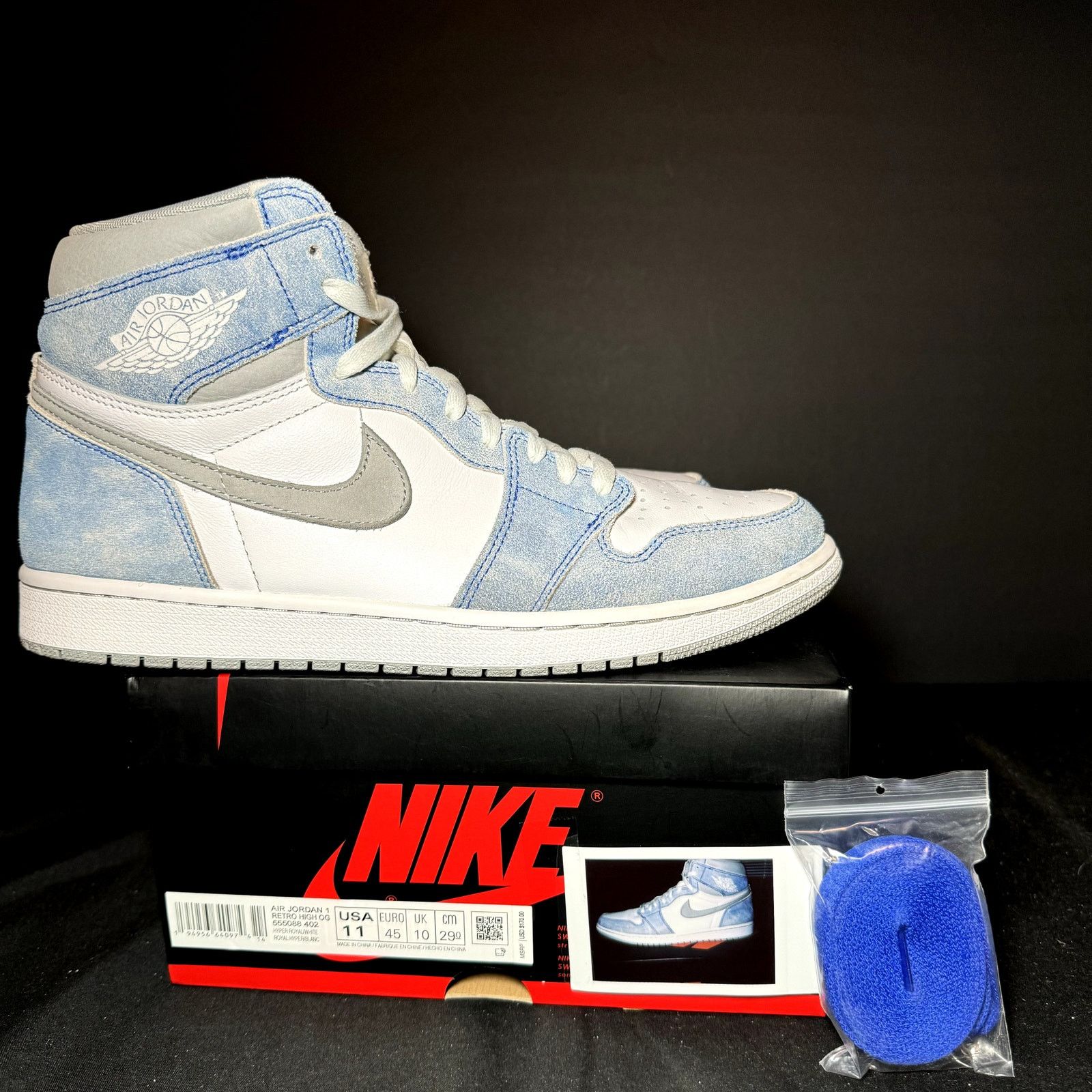 Size 11 Air Jordan Retro High OG Hyper Royal Men's Shoes