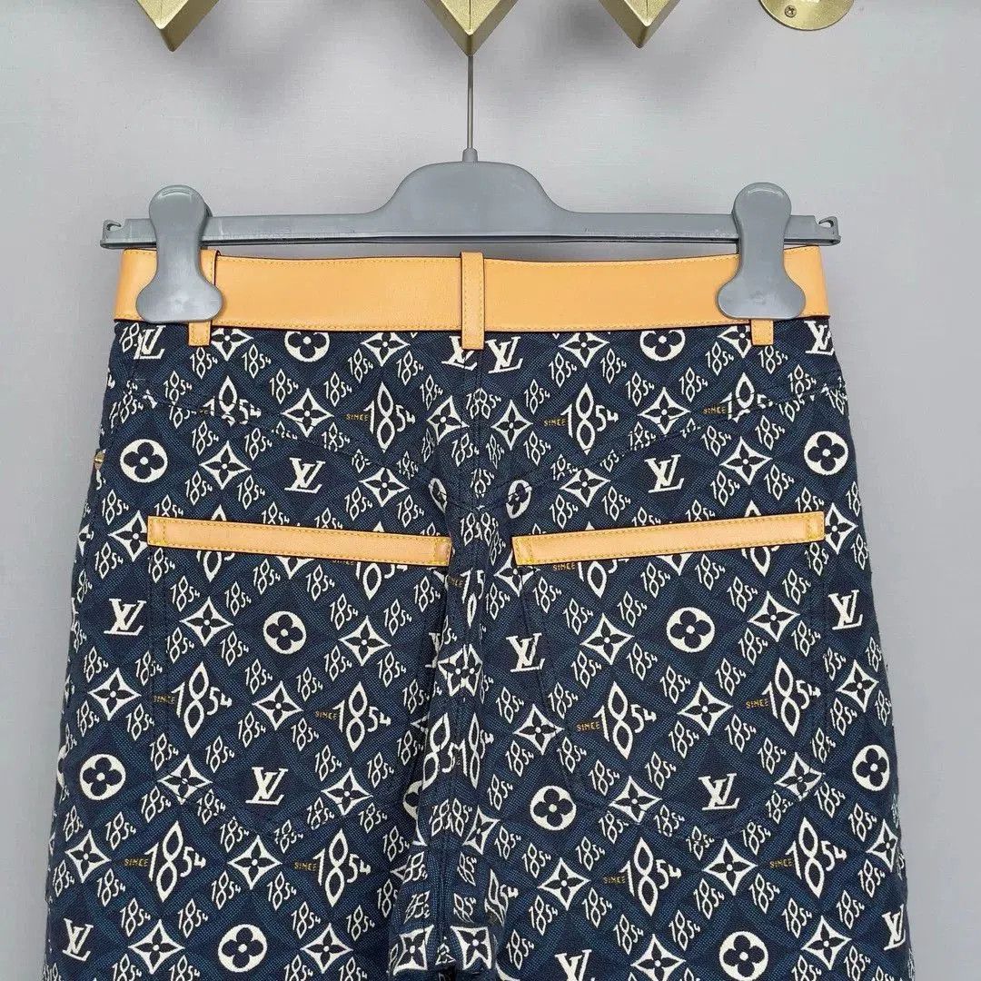 Louis Vuitton LV 1854 Monogram Logo Women's Denim Pants. Size 33" - 5 Thumbnail